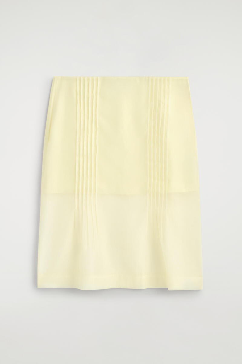 Sheer Pintucked Skirt