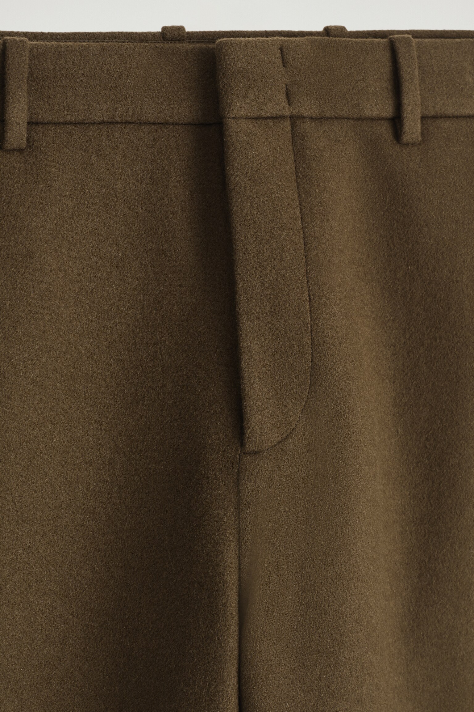 DOUBLE-FACED WOOL WIDE-LEG TROUSERS - BRUN/CHARBON - 4