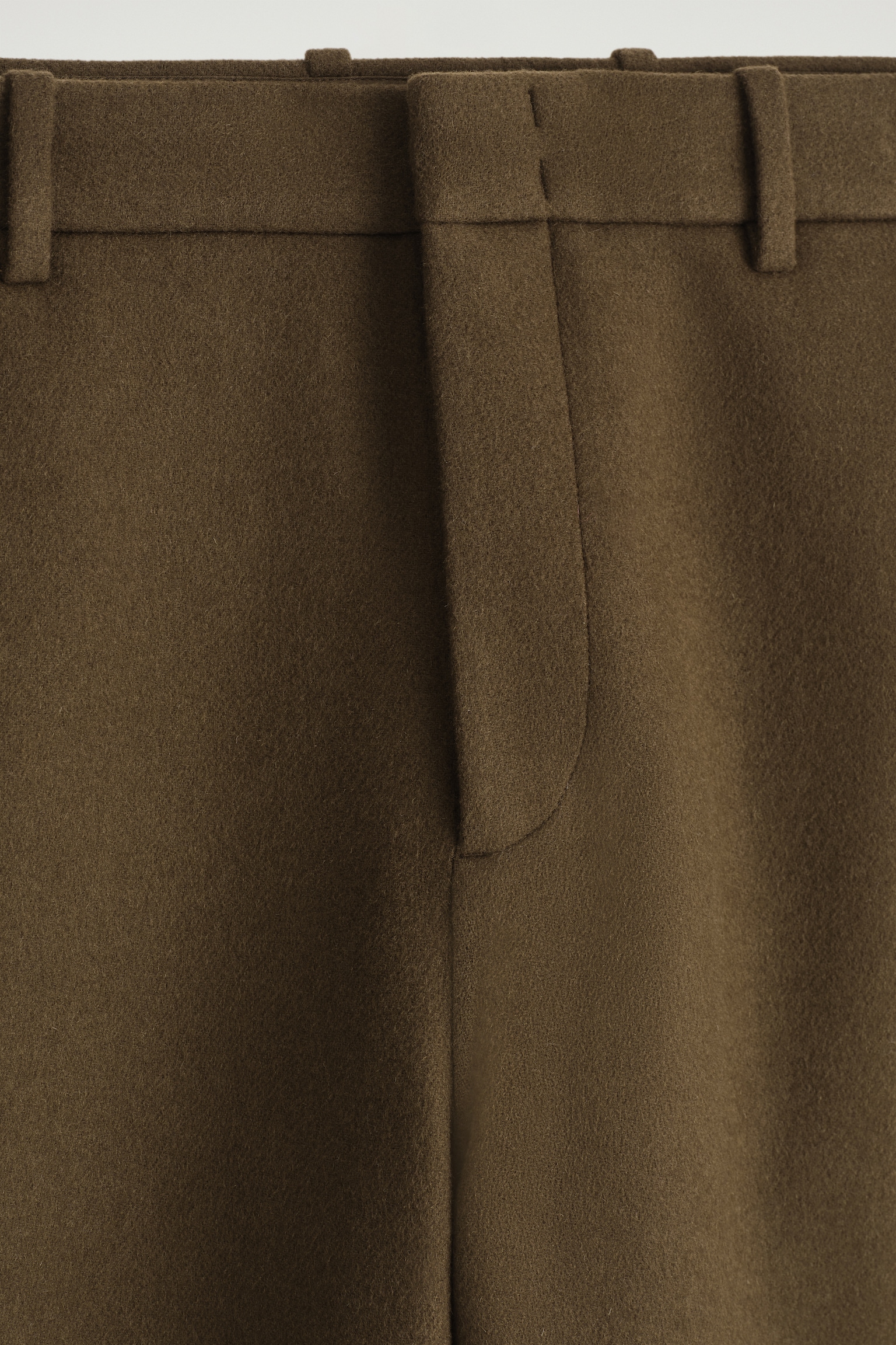 PANTALÓN DE LANA CON PIERNA ANCHA - MARRÓN/GRIS MARENGO - 4