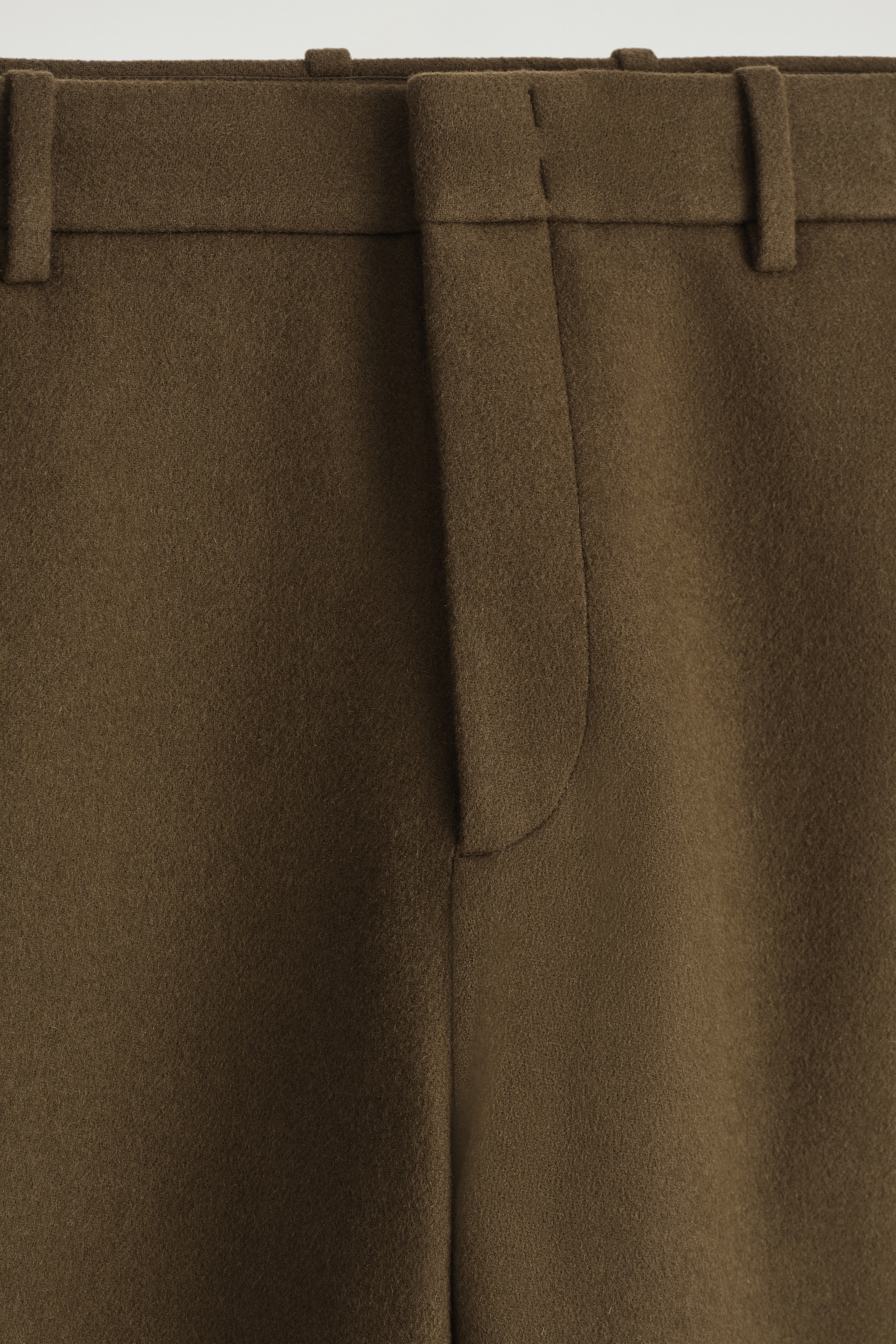 Προβολή μεγαλύτερης εικόνας: SPLIT WOOL WIDE-LEG TROUSERS - ΚΑΦΕ - Men | H&M GR 7