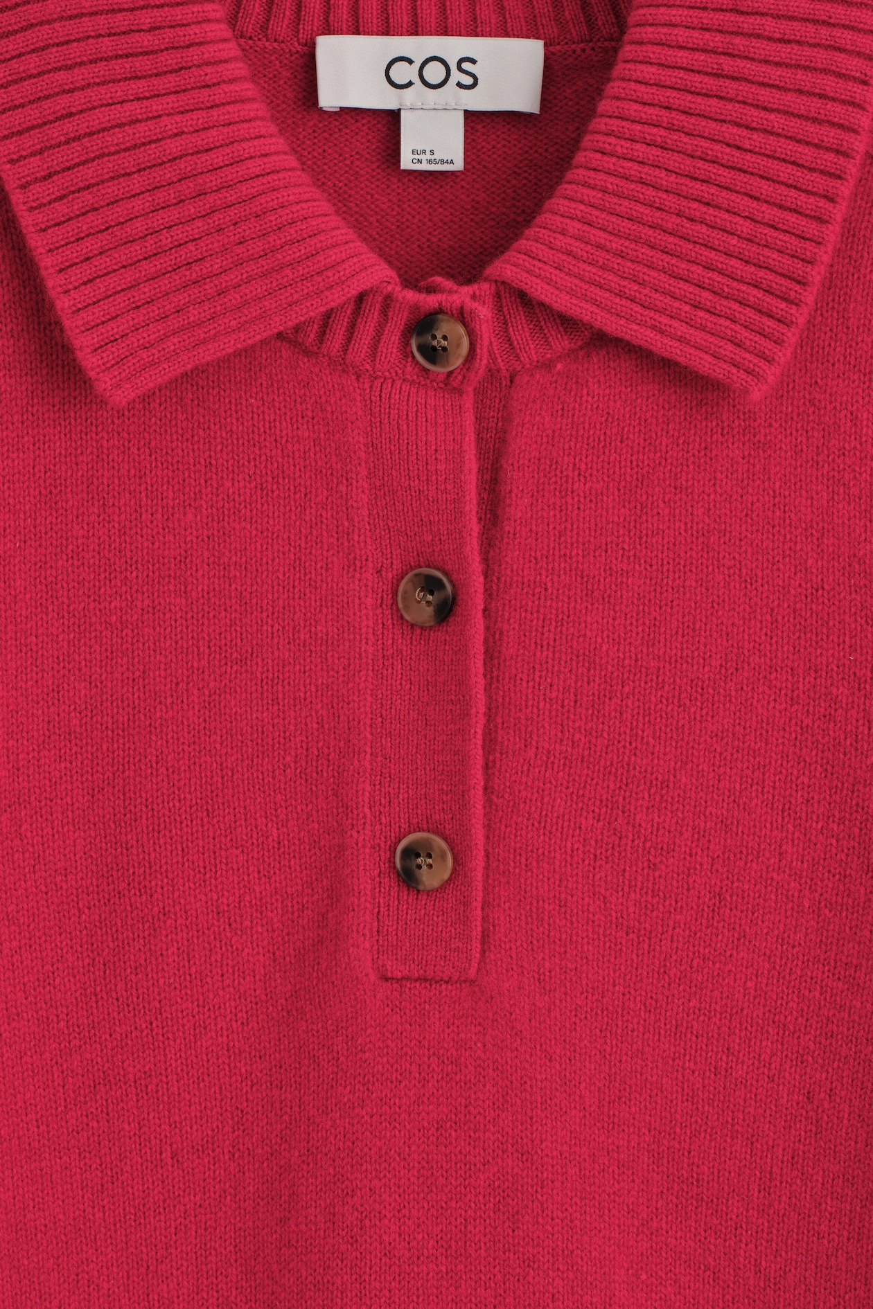 MERINO WOOL POLO SHIRT — RED
