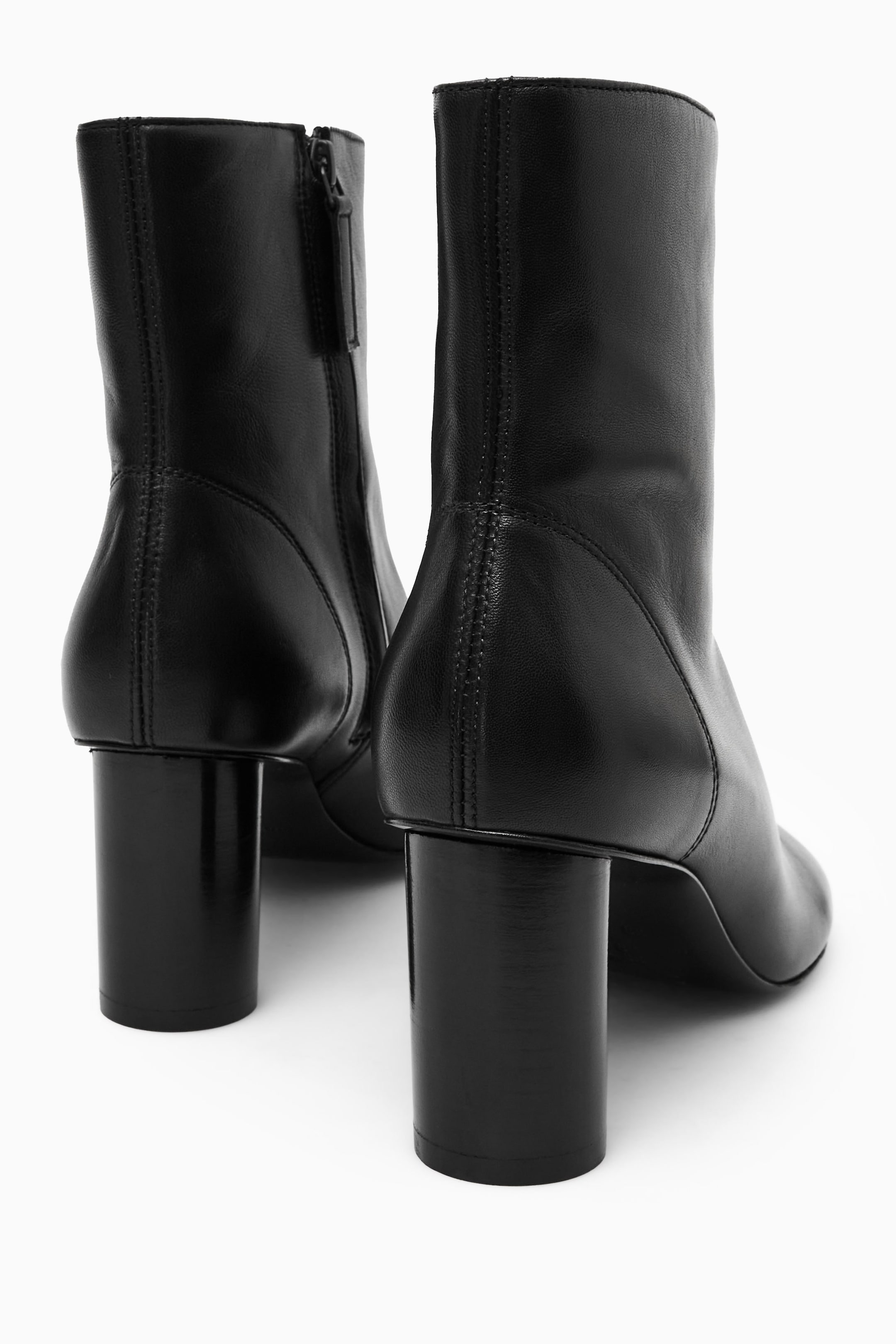 CYLINDERHEEL LEATHER SOCK BOOTS