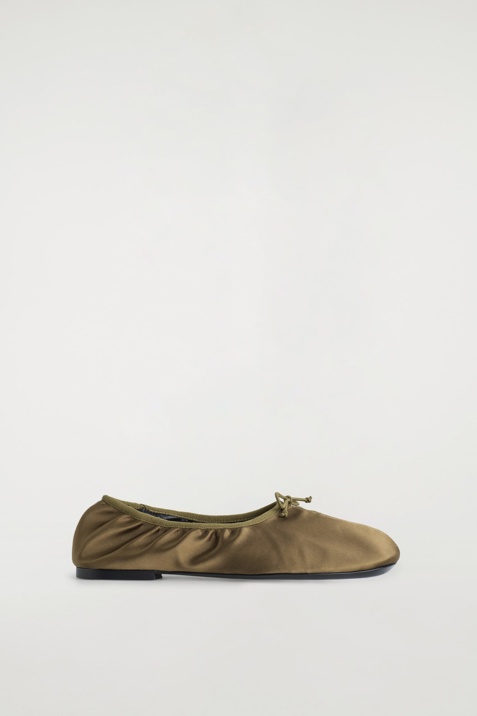 BALLERINAS AUS SATIN - KHAKI - 1