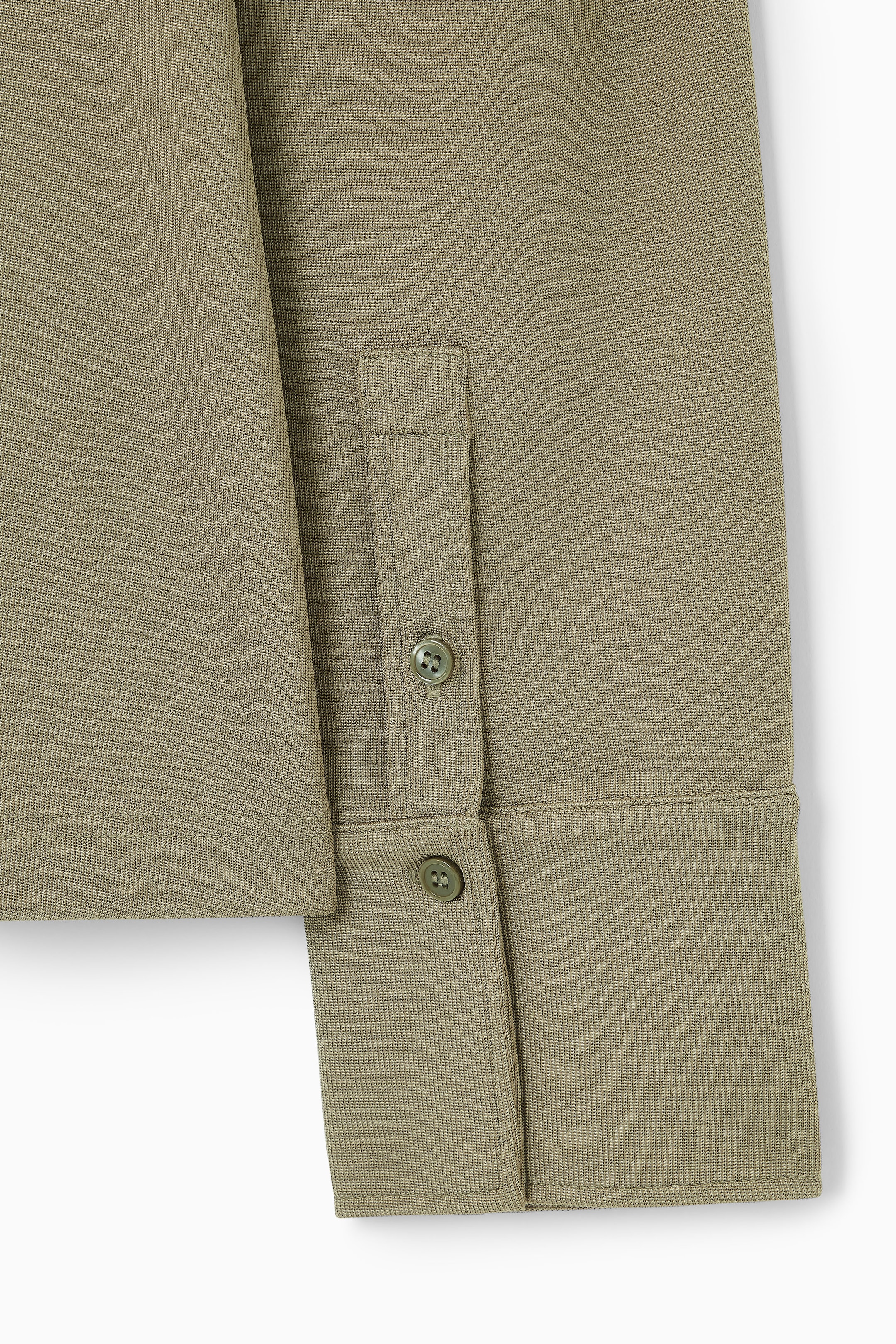 EXAGGERATED-COLLAR JERSEY SHIRT