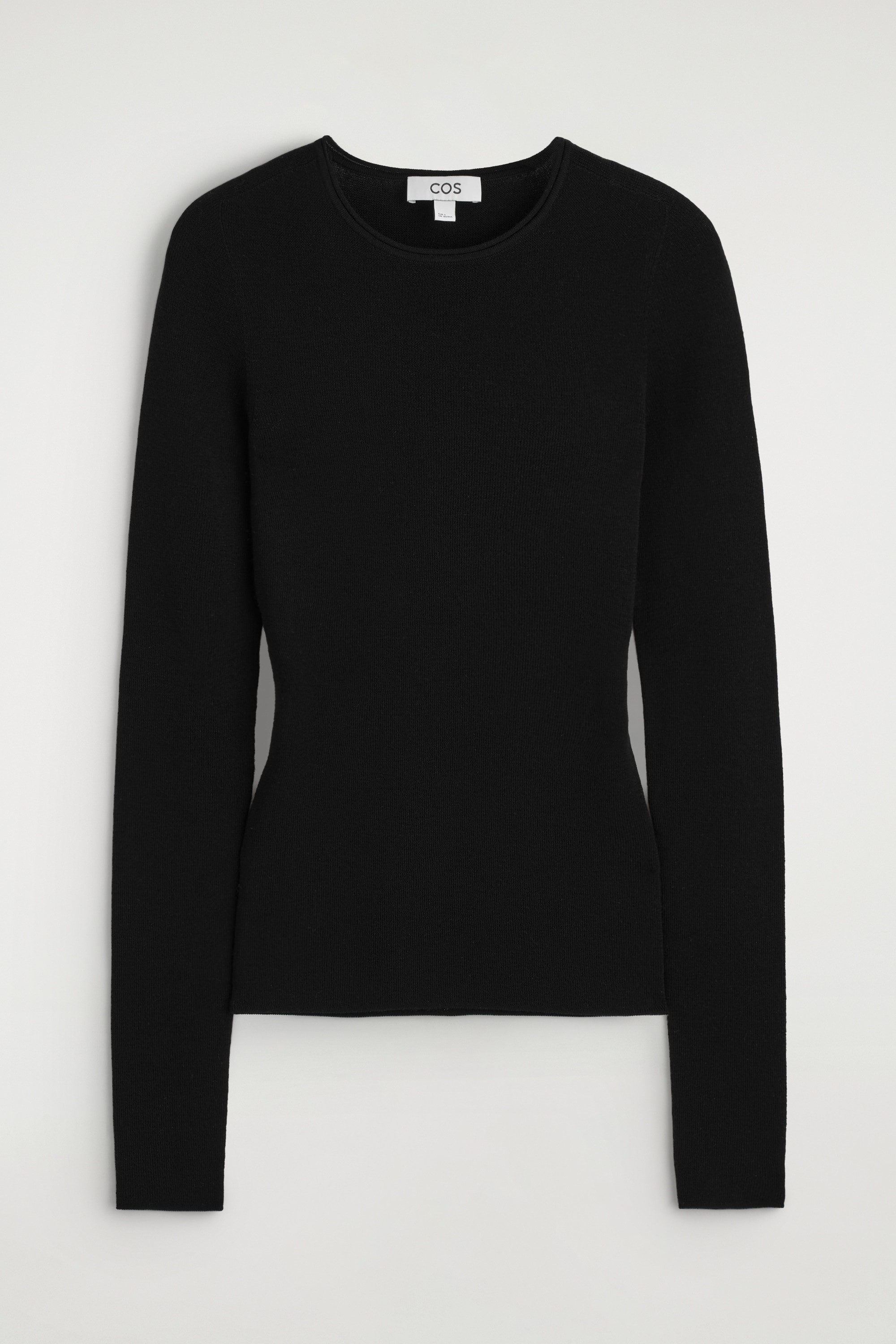TOP À MANCHES LONGUES SANS COUTURE EN MÉRINOS - NOIR/BRUN CHINÉ