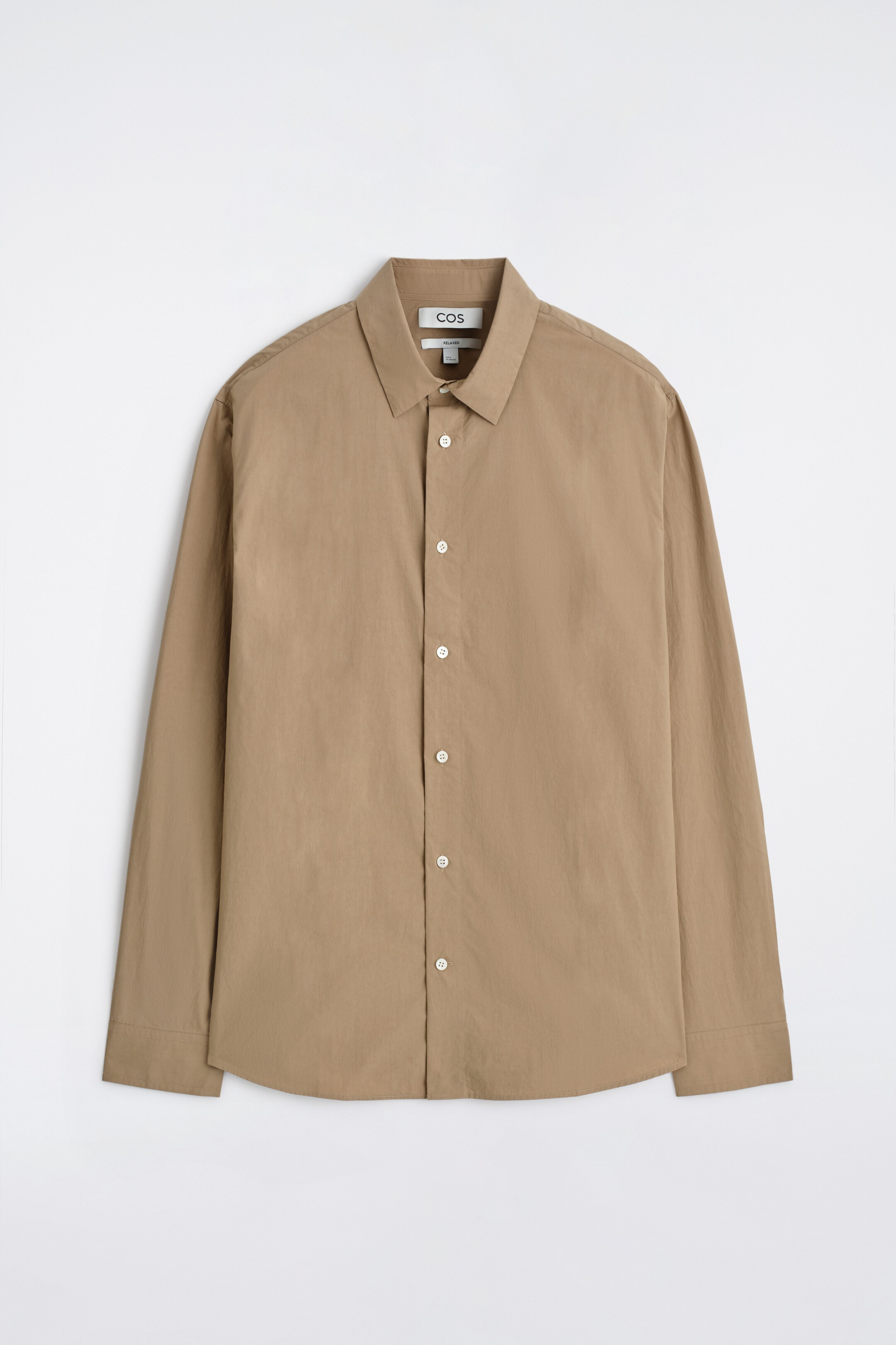 View larger image: RELAXED PIMA COTTON-POPLIN SHIRT - BEIGE - Men | H&M GB 7
