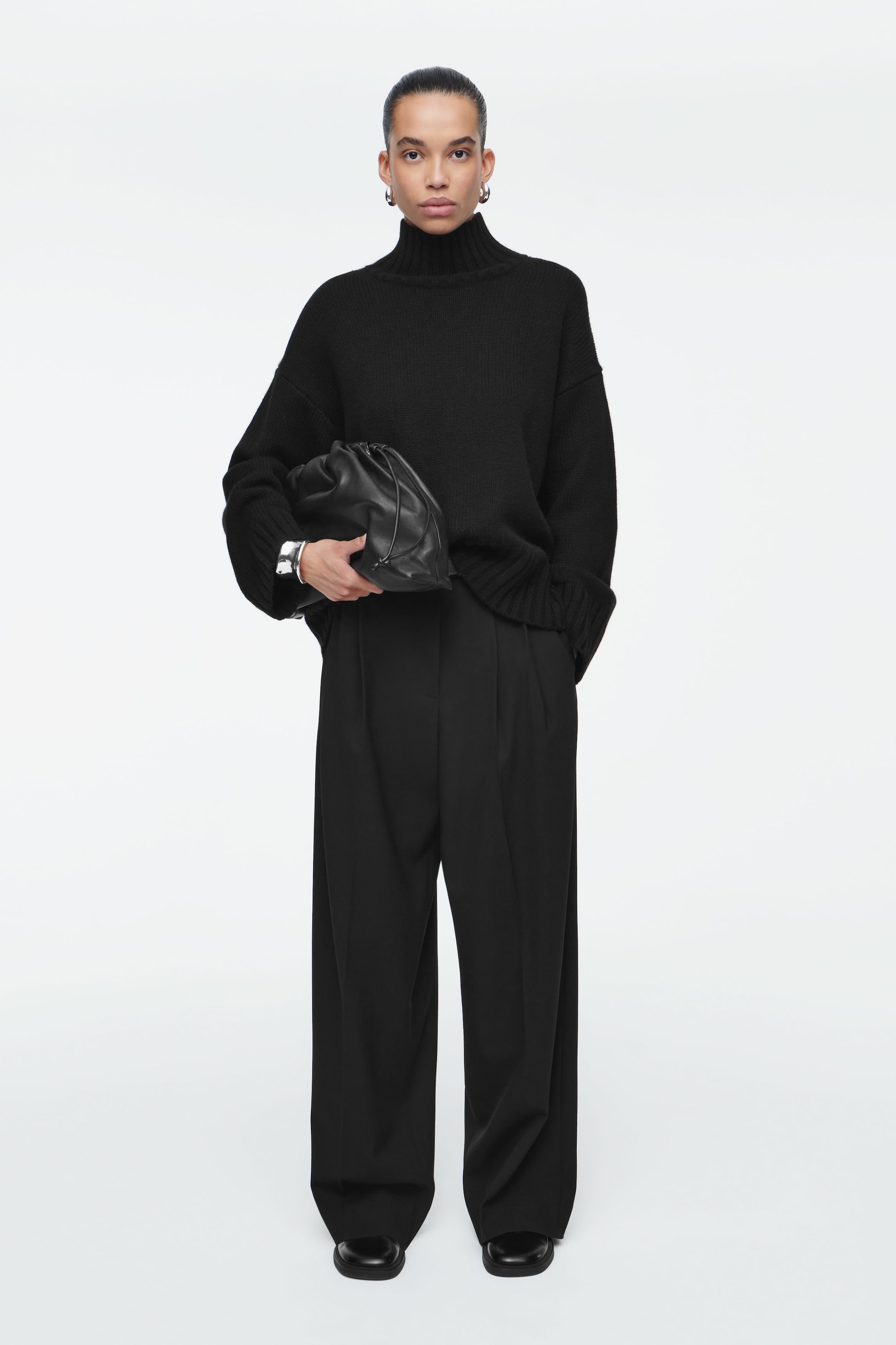 SZEROKIE SPODNIE Z DIAGONALU – RELAXED FIT