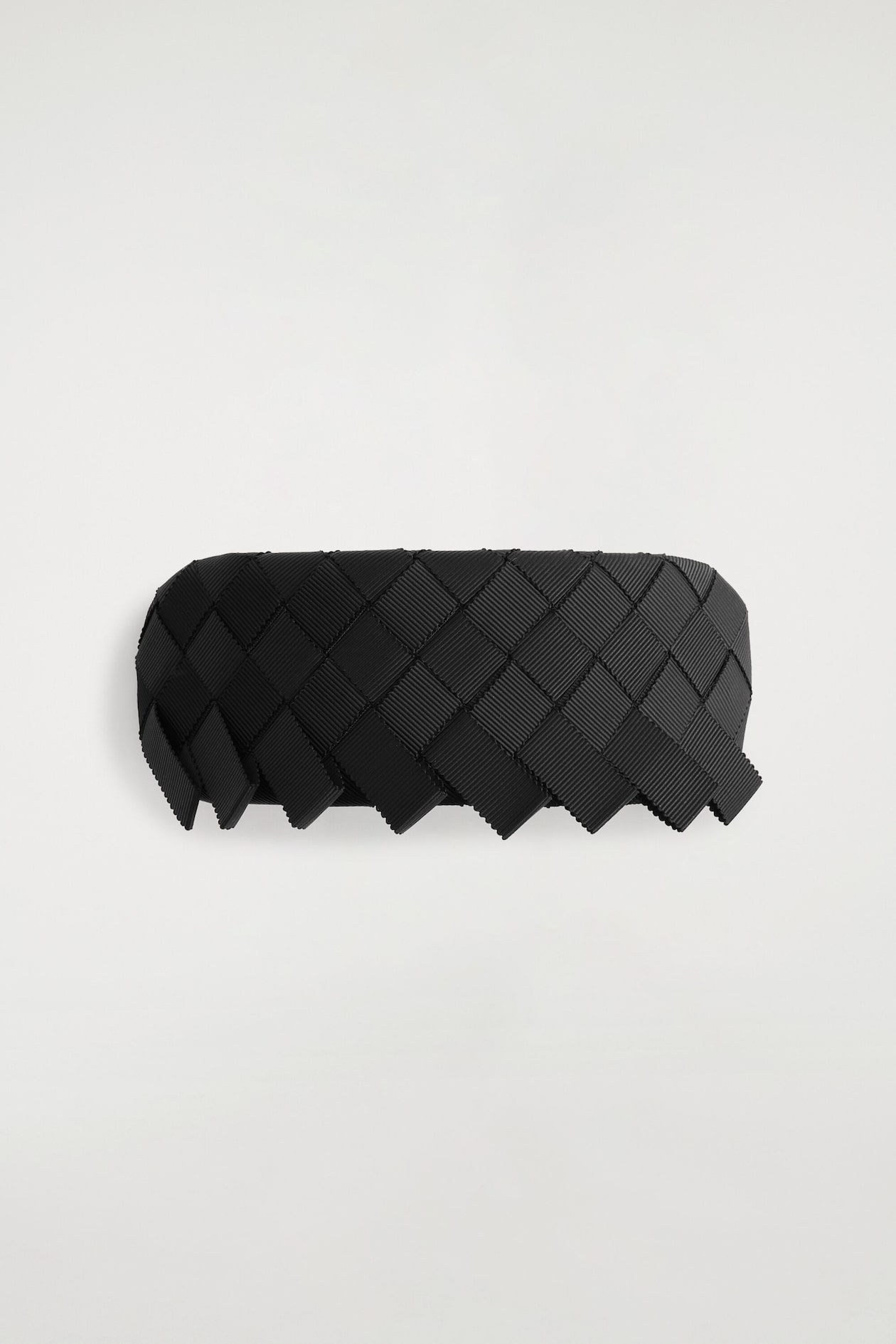 WOVEN GROSGRAIN HEADBAND — CARBON