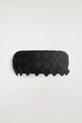 WOVEN GROSGRAIN HEADBAND — CARBON 3