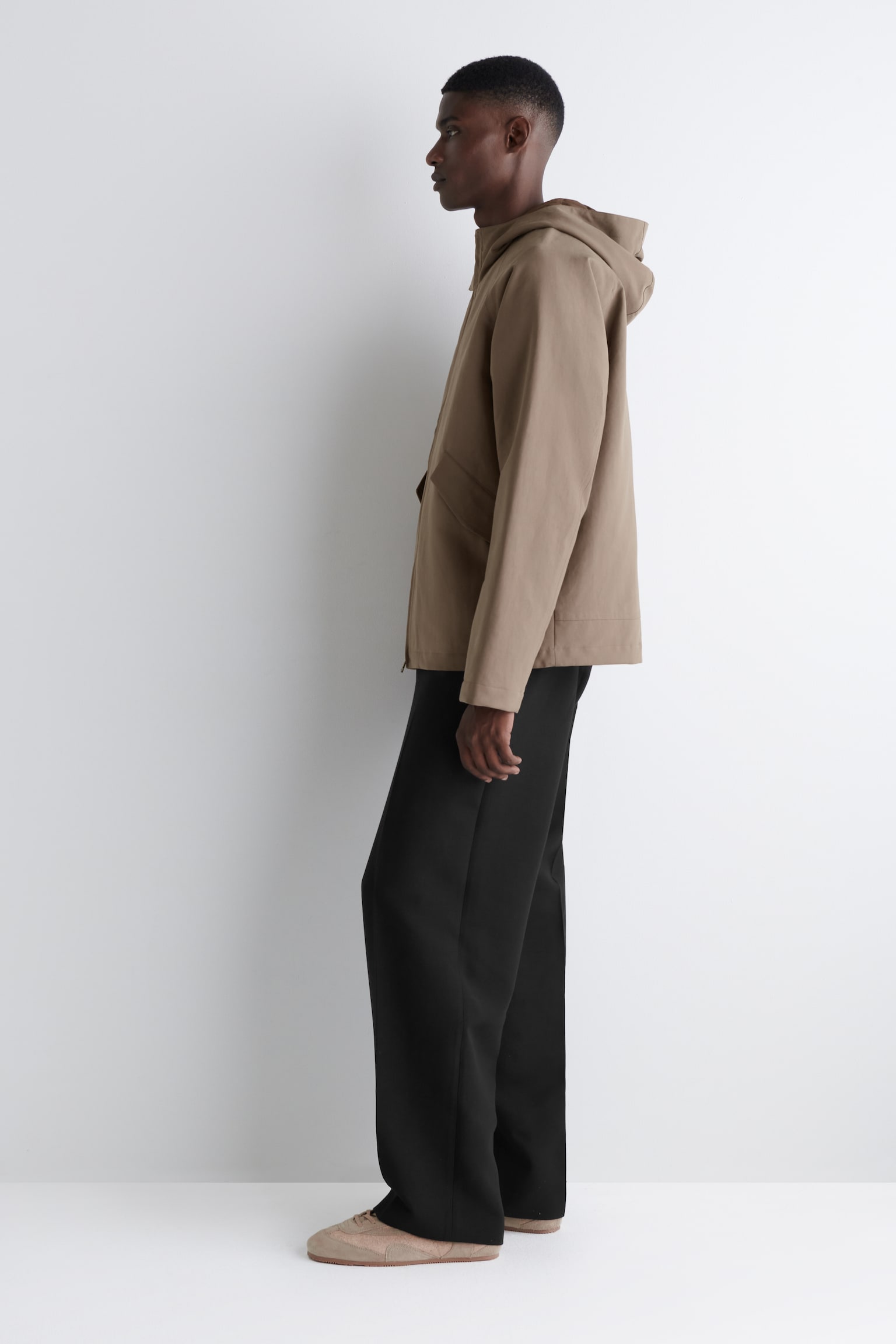 CHAQUETA CON CAPUCHA DE ALGODÓN TÉCNICO - MARRÓN/VERDE OSCURO - 5