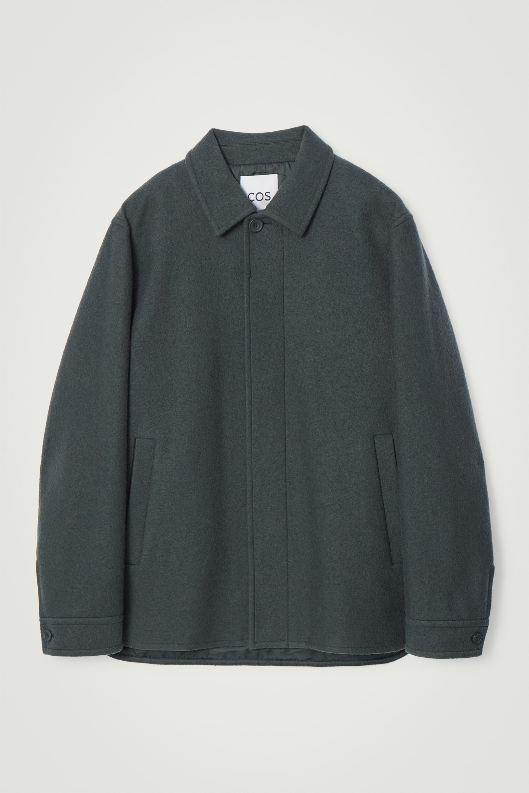 View larger image: FELTED WOOL JACKET - DARK GREEN - Men | H&M GB 1
