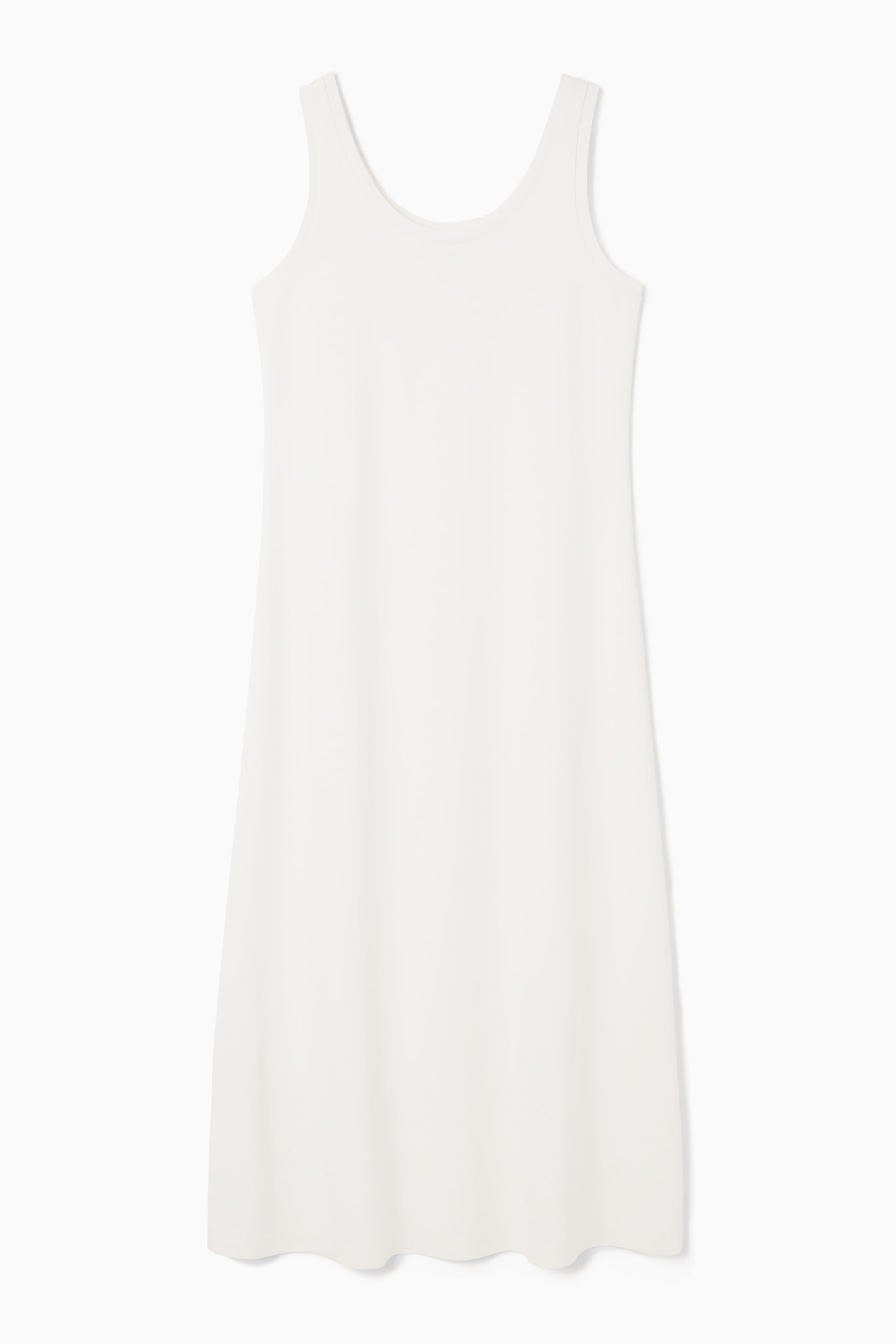 Grösseres Bild ansehen: MIDIKLEID AUS JERSEY MIT TIEFEM RUNDHALSAUSSCHNITT - WEISS - DAMEN | H&M CH 1