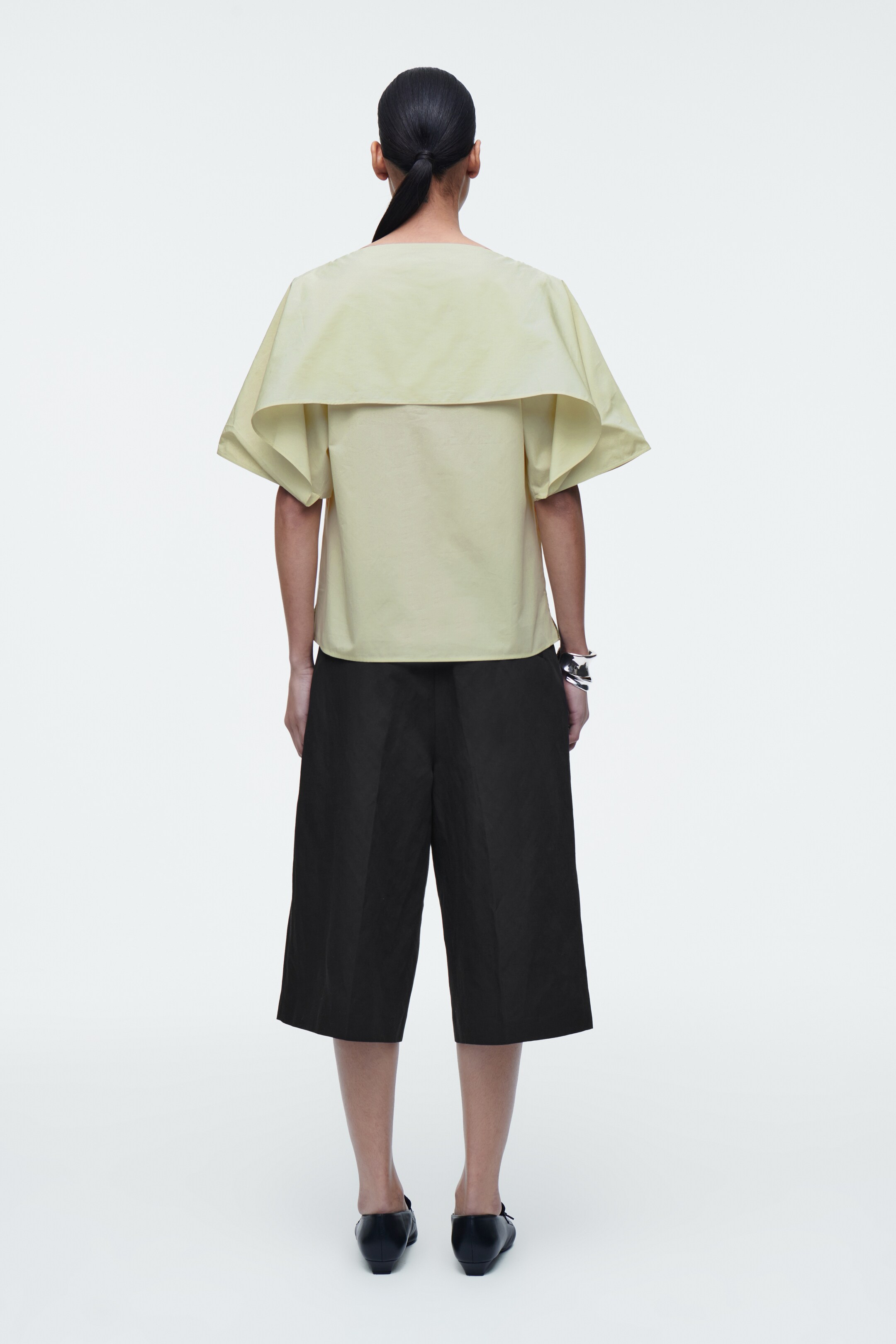 Visualizza immagine più grande: TOP DRAPPEGGIATO IN COTONE - VERDE CHIARO - DONNA | H&M IT 3