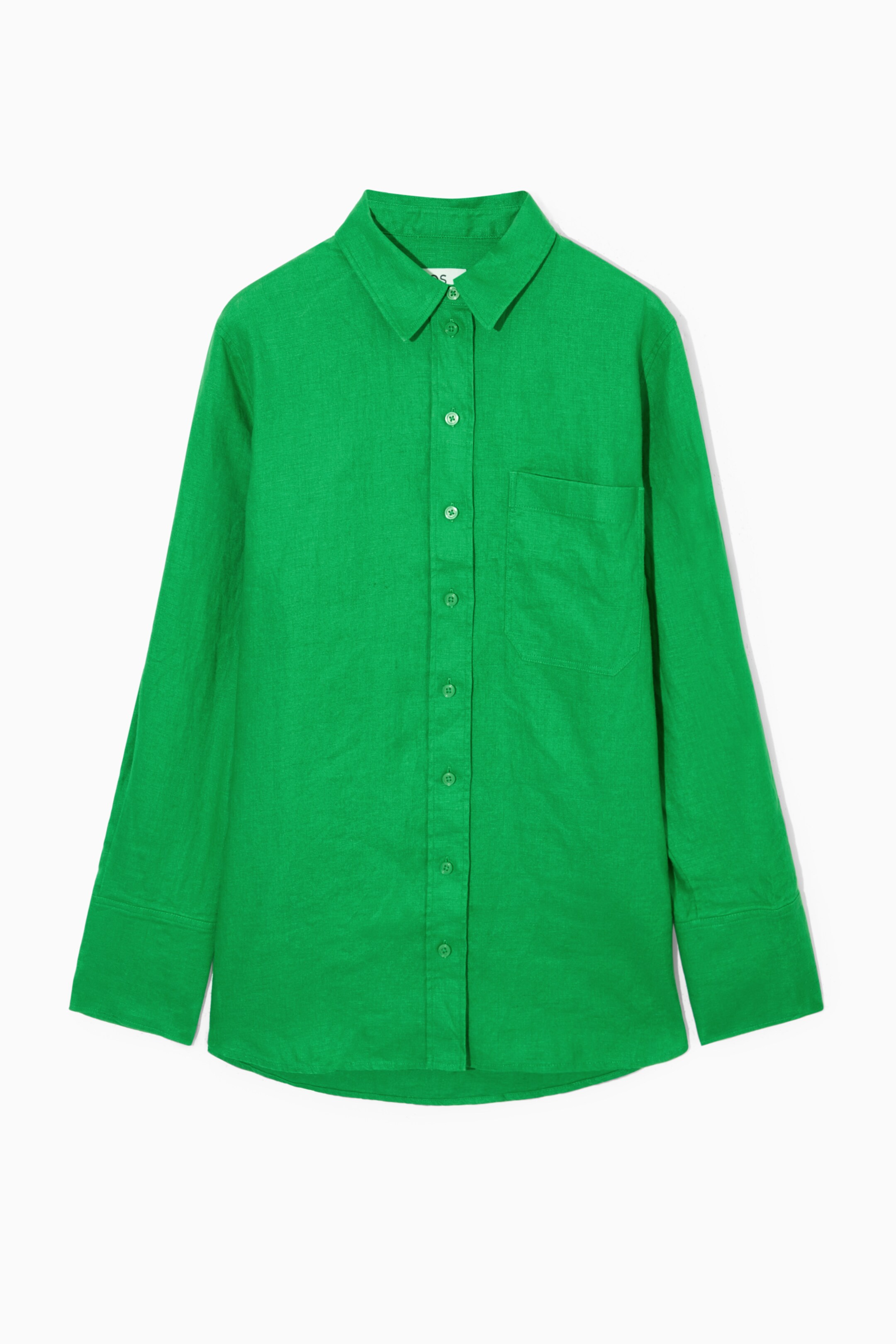 View larger image: OVERSIZED LINEN SHIRT - BRIGHT GREEN - Ladies | H&M GB 1
