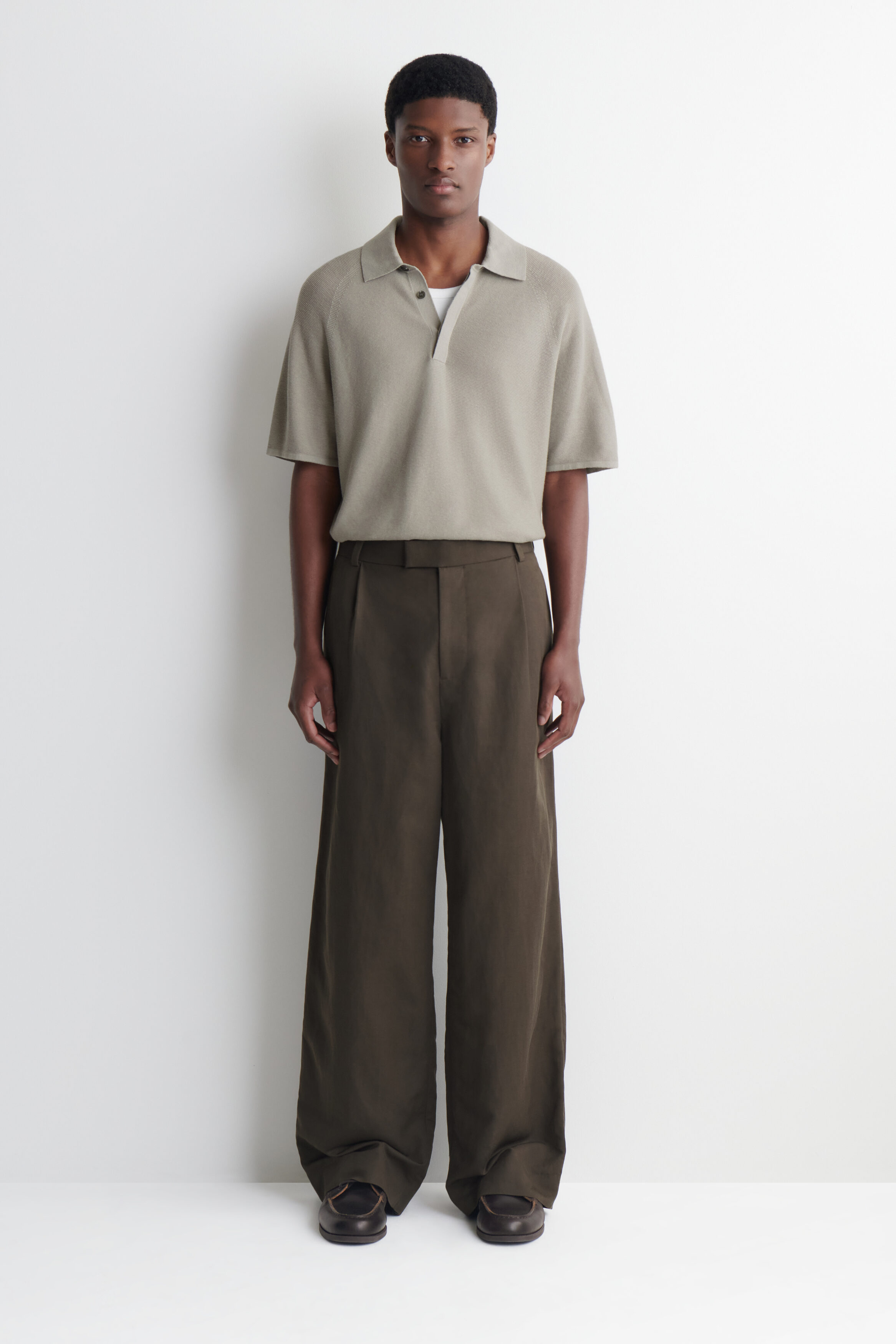 KALLMEYER COTTON SILK POLO ニット KALLMEYER Chessy cotton and wool-blend polo sweater | NET-A-PORTER