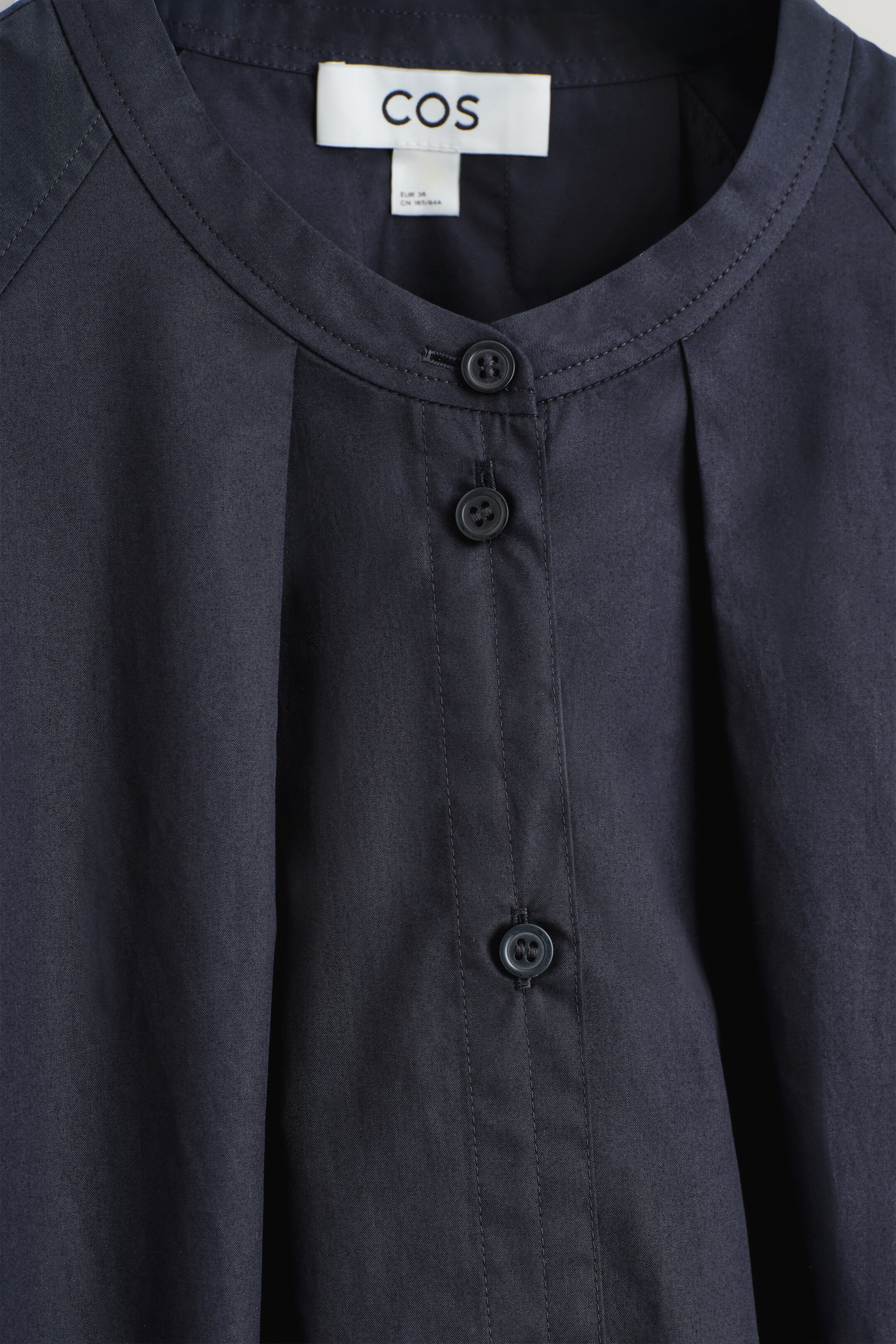 Grotere afbeelding bekijken: KATOENEN HEMD MET OUDERWETSE KRAAG - MARINEBLAUW - DAMES | H&M BE 7