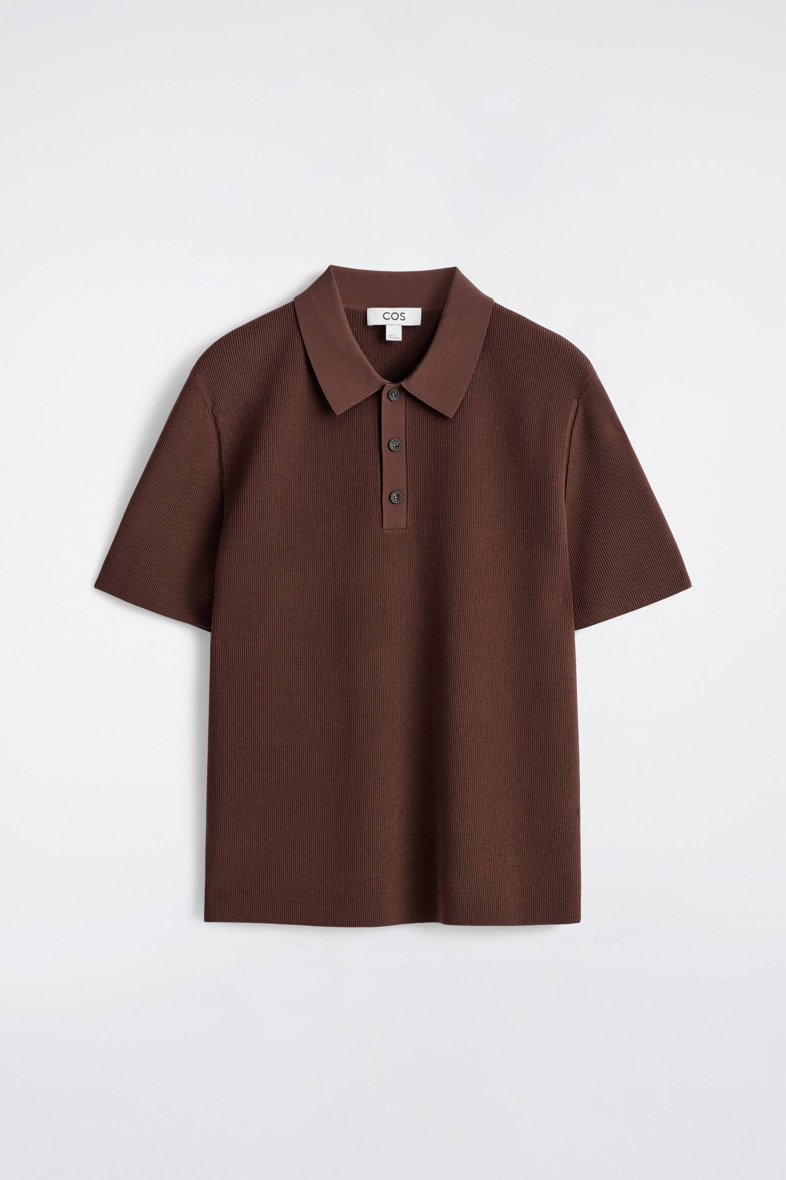 POLO SLIM EN MAILLE BOUCLÉE CÔTELÉE - ROUILLE/SAUGE - 2