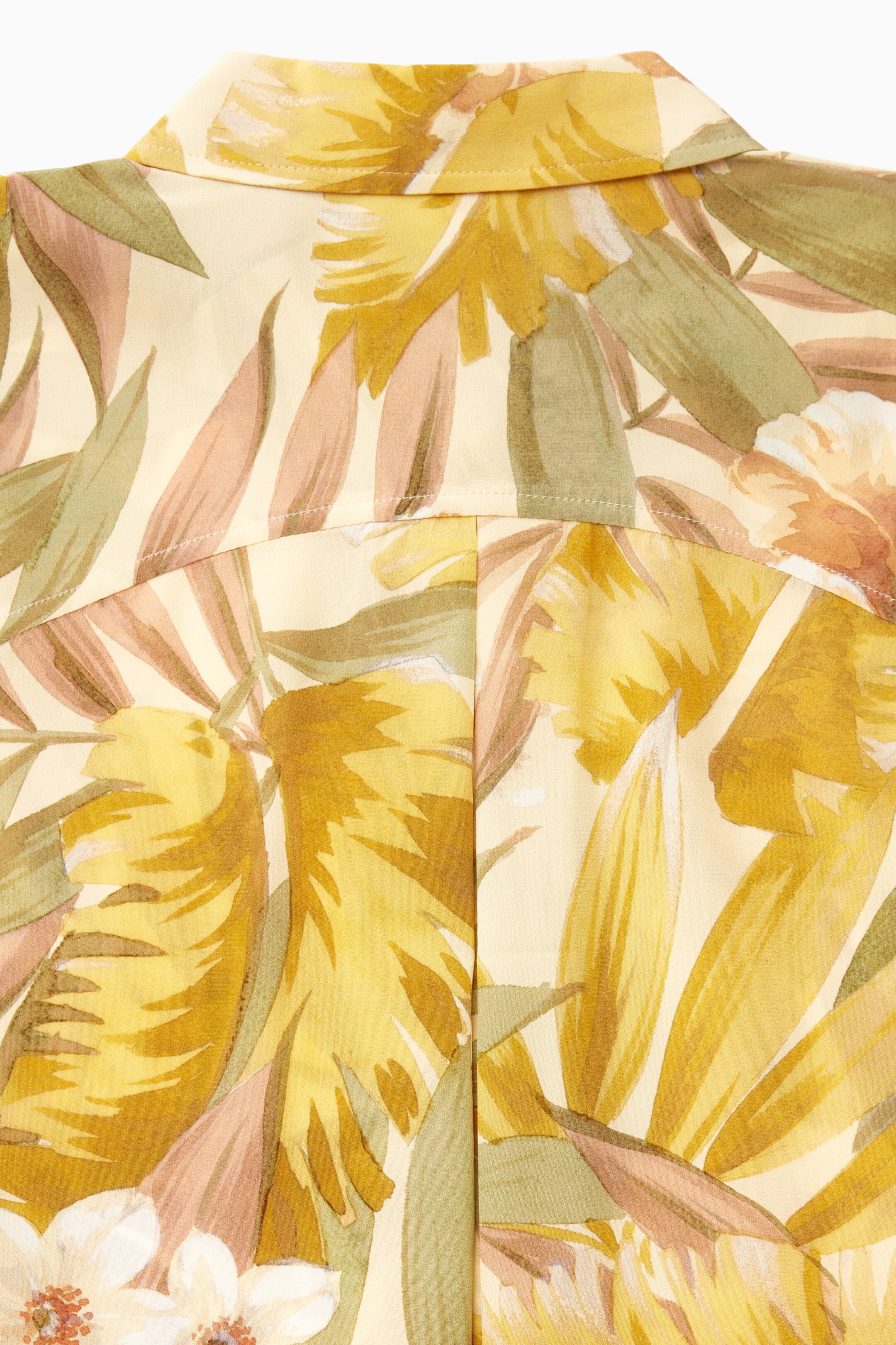 Agrandir l'image: CHEMISE SOIE IMPRIMÉE - JAUNE / VERT / FLEURI - FEMME | H&M CH 2