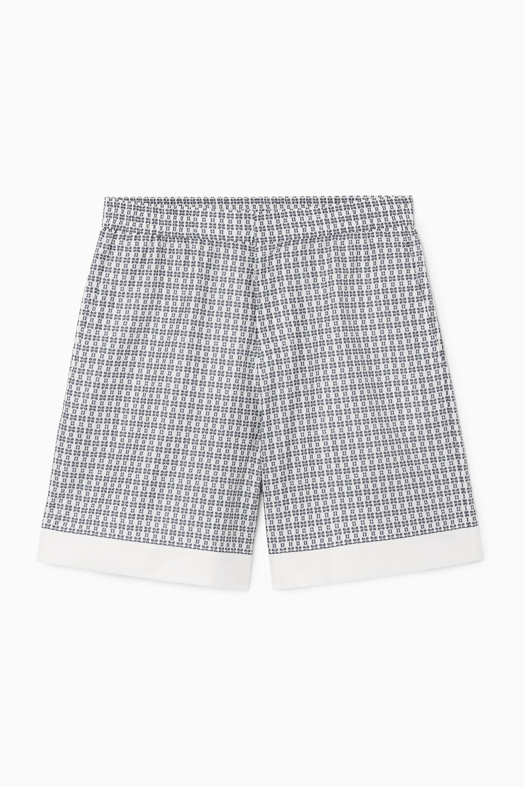 View larger image: PRINTED ELASTICATED SHORTS - WHITE / PRINTED - Men | H&M GB 1