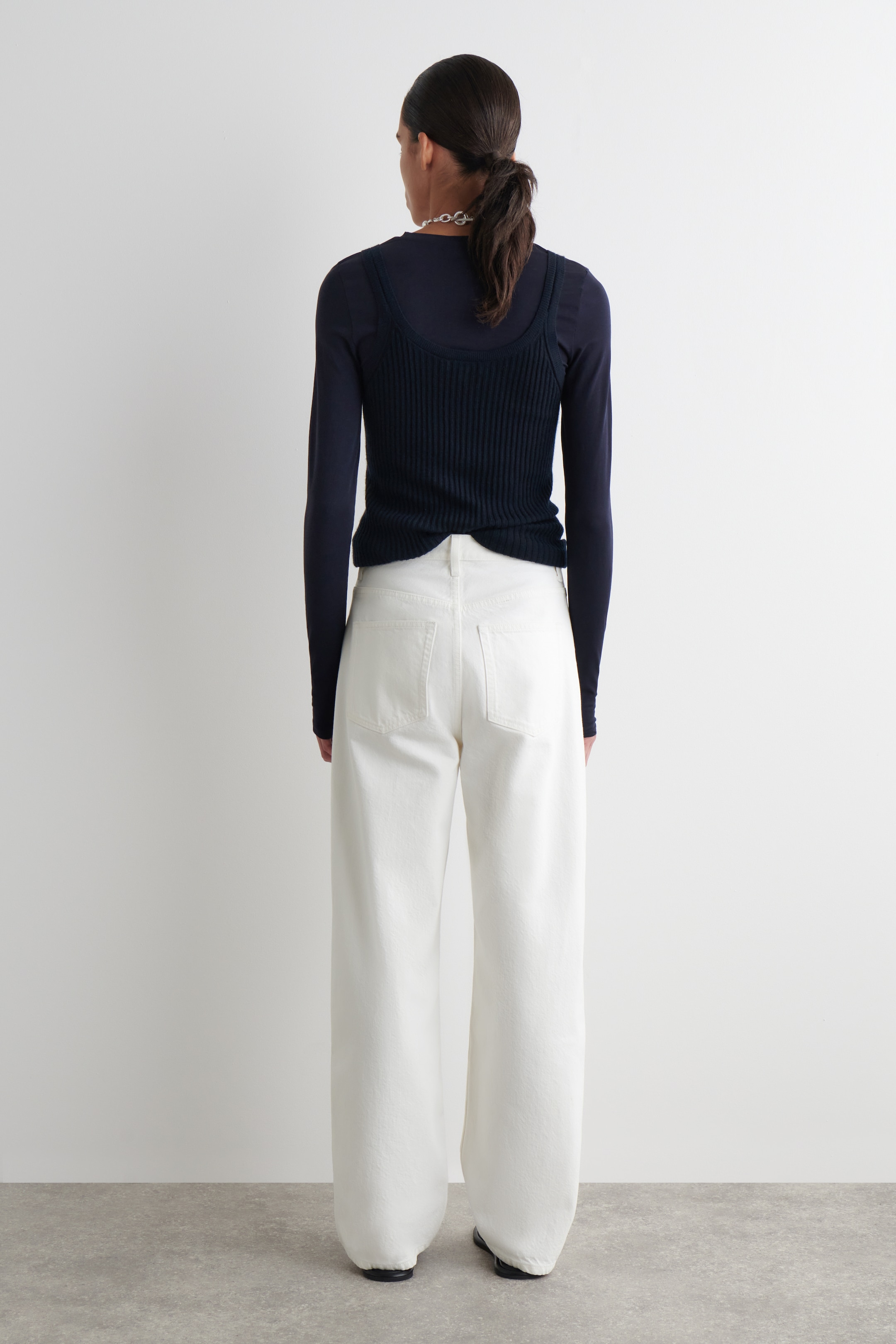 Ver imagem maior: BAY BARREL-LEG JEANS - BRANCO - SENHORA | H&M PT 4