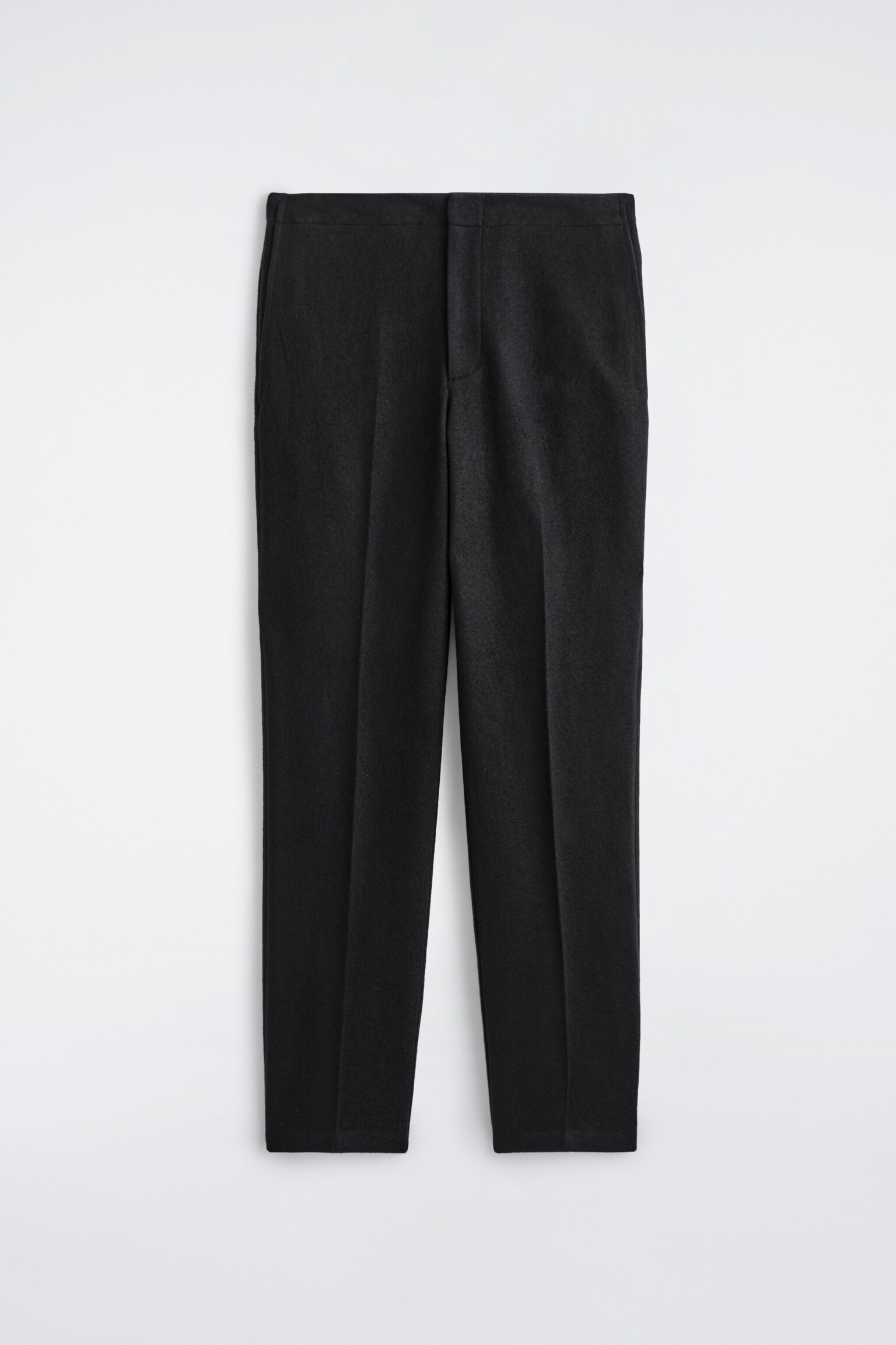 PANTALON TAILLE ÉLASTIQUÉE EN LAINE BOUILLIE - NOIR/KAKI FONCÉ/BRUN FONCÉ - 2
