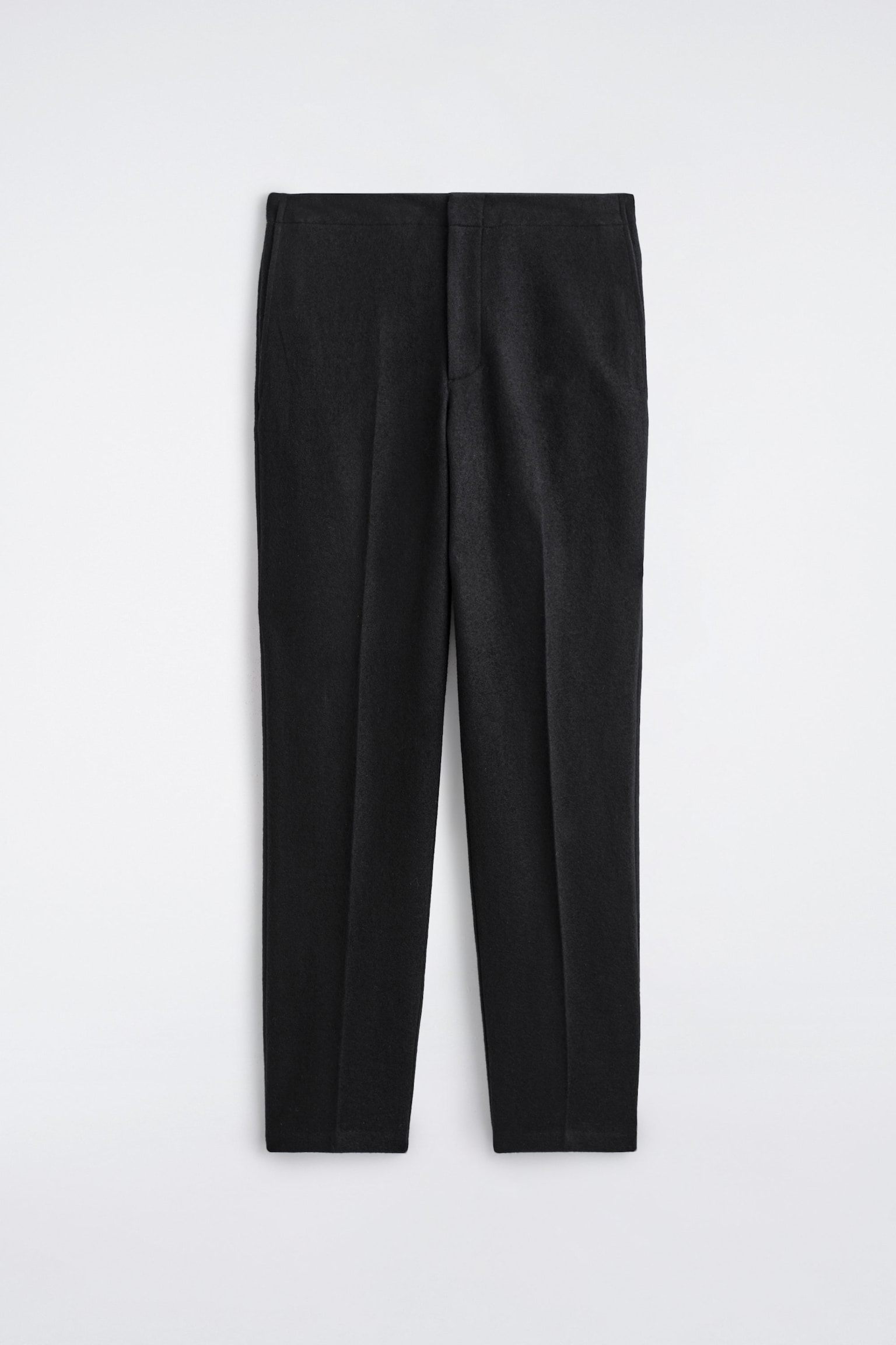 ELASTICATED BOILED-WOOL TROUSERS