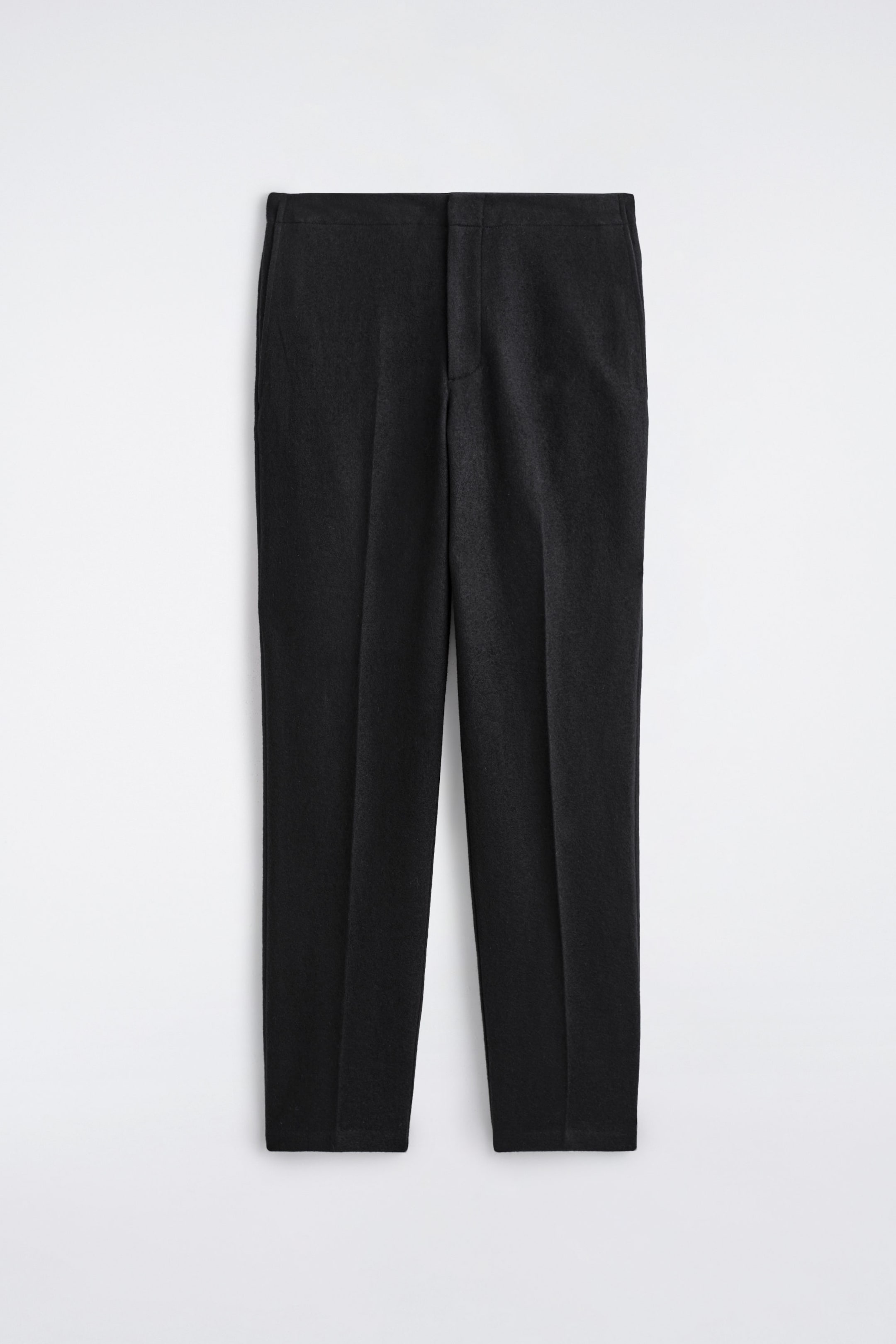 ELASTICATED BOILED-WOOL PANTS