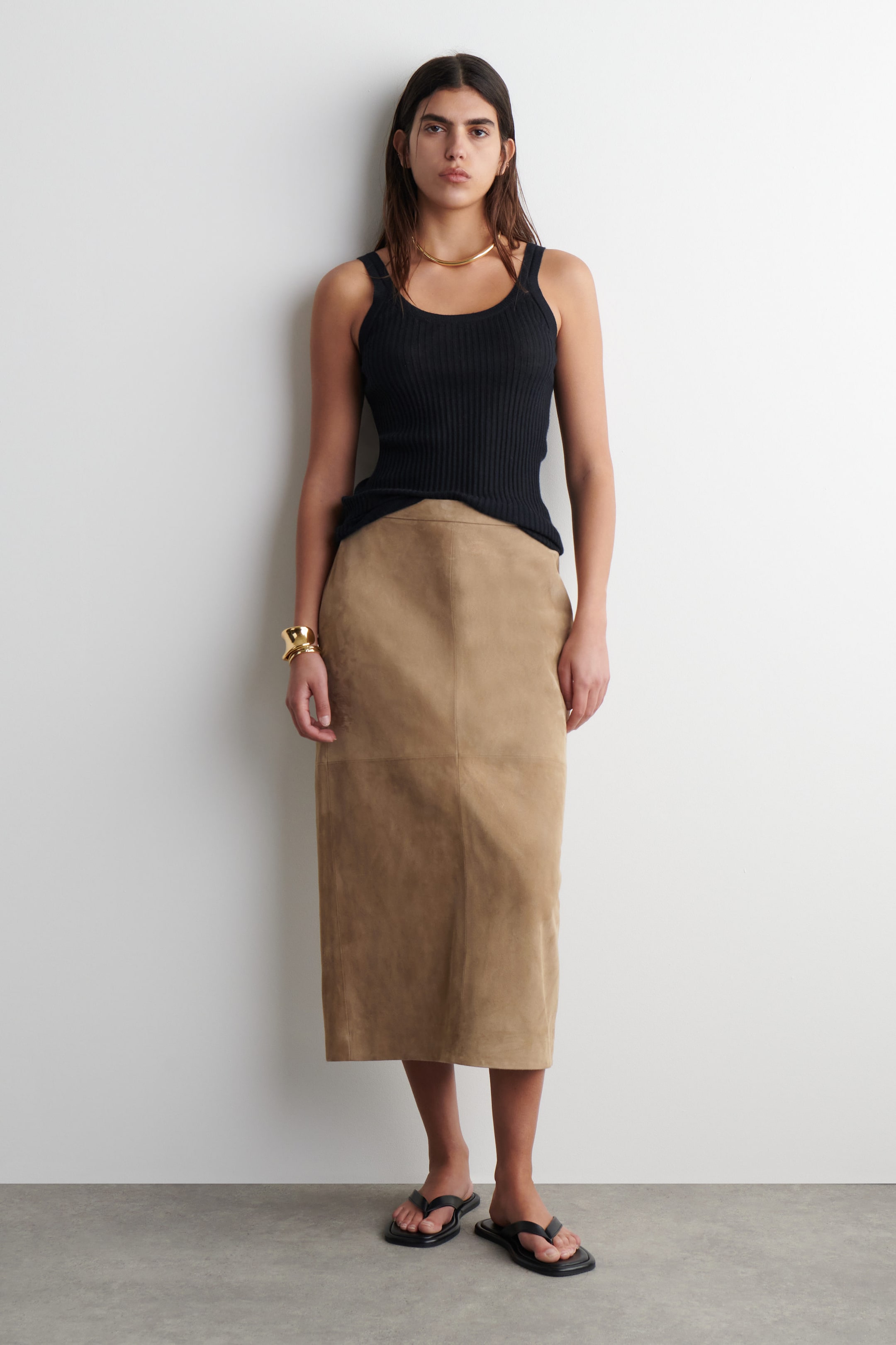 RIBBED CASHMERE-SILK TANK TOP