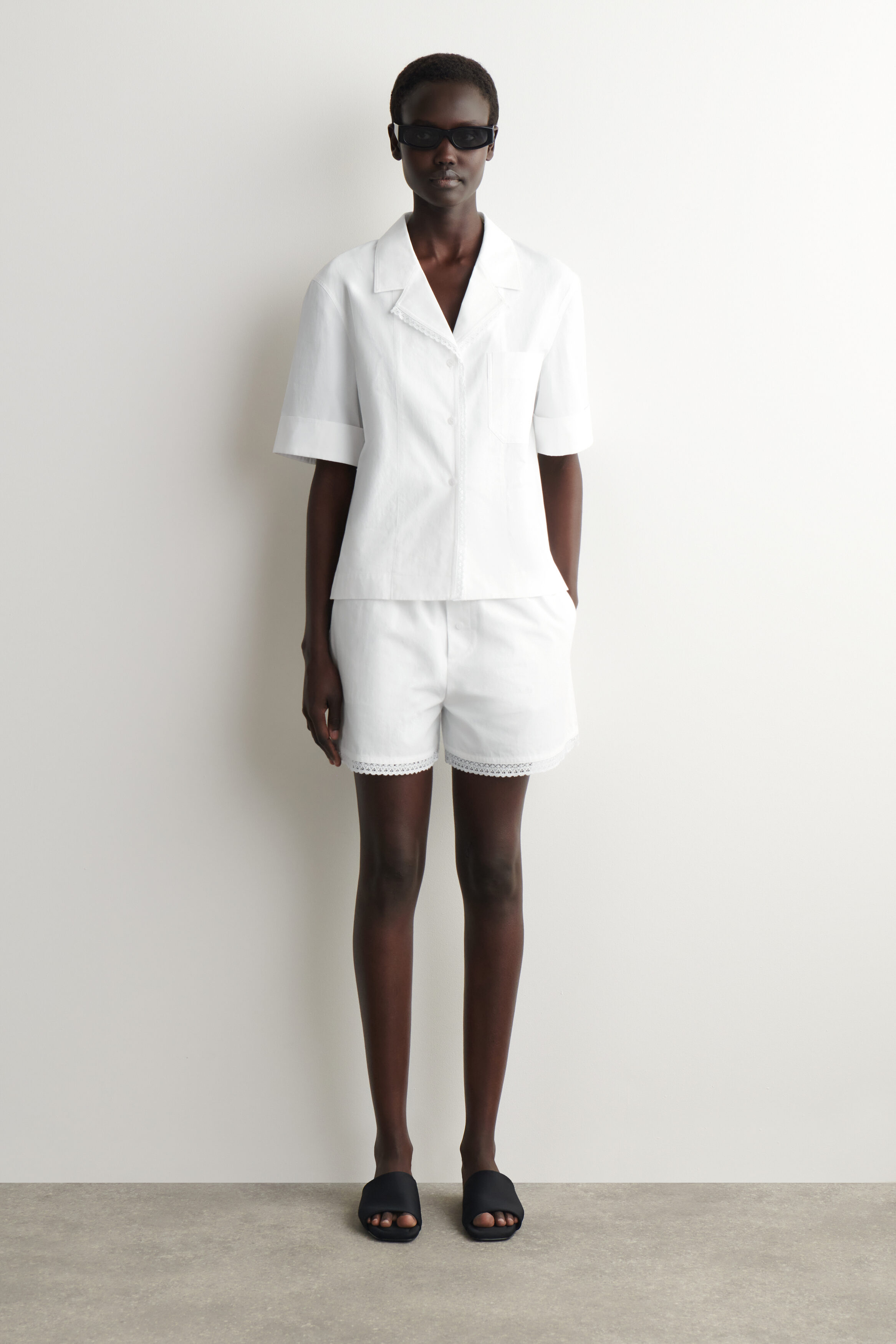 LACE-TRIMMED RESORT SHIRT - thumbnail 5