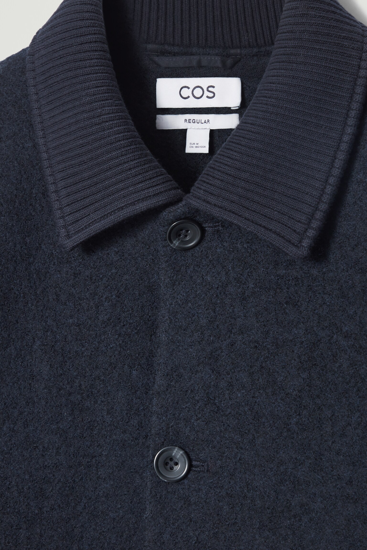 ז'קט צמר מבושל - כחול כהה - 2