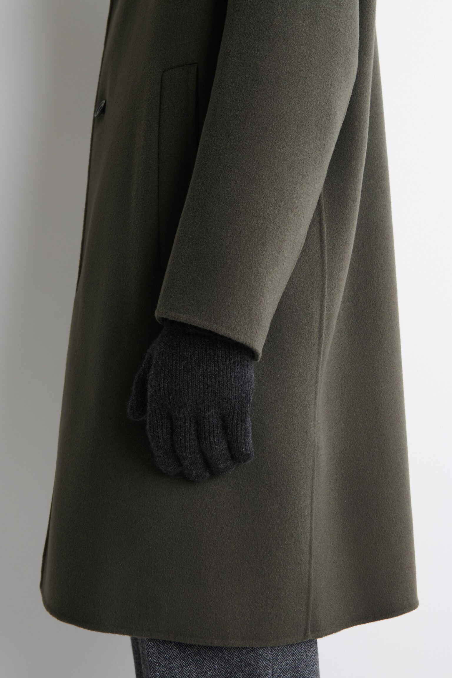 GERIPPTE HANDSCHUHE AUS KASCHMIR - SCHWARZ