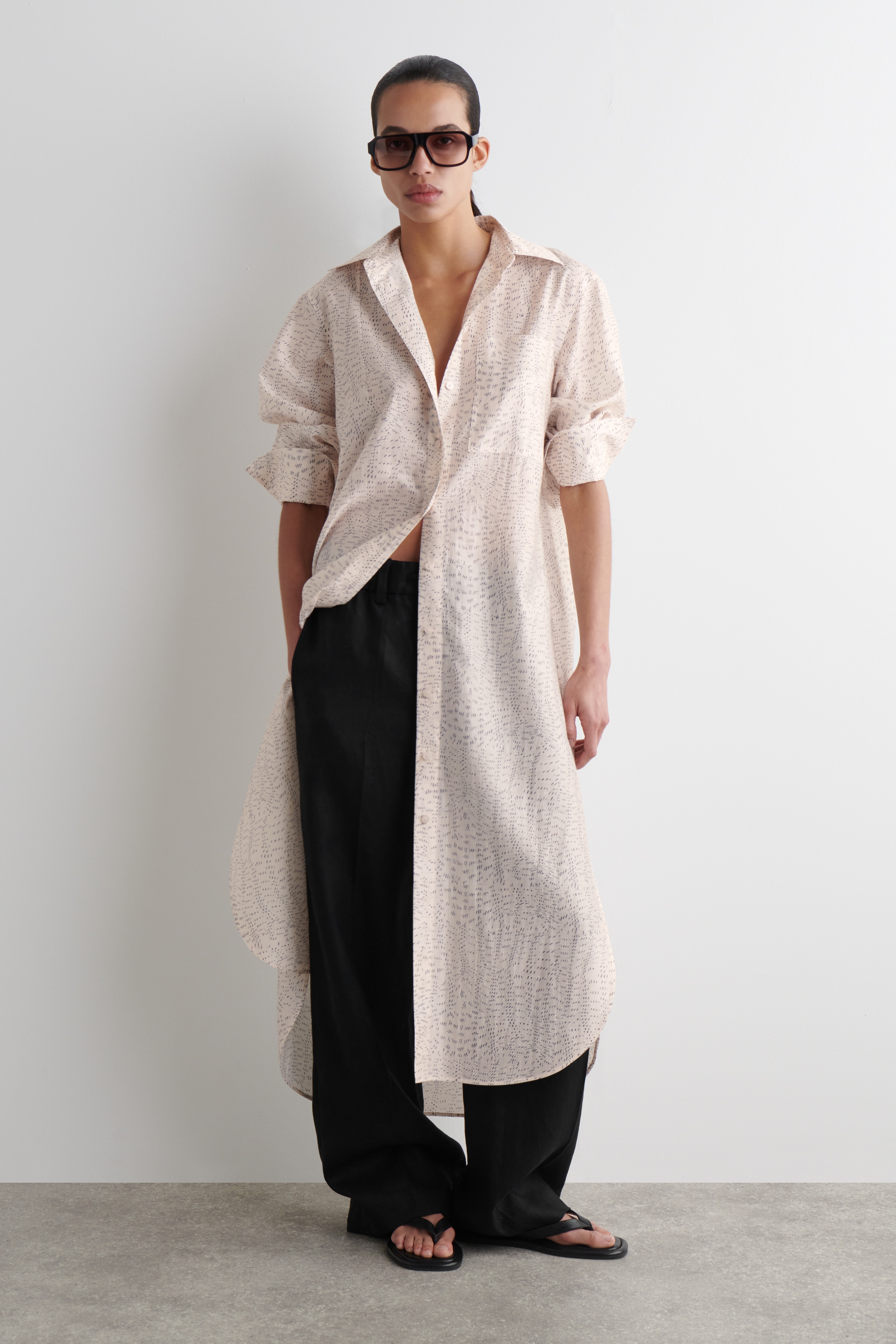 ROCHIE-CĂMAȘĂ FLUIDĂ CU IMPRIMARE - ROZ / IMPRIMAT