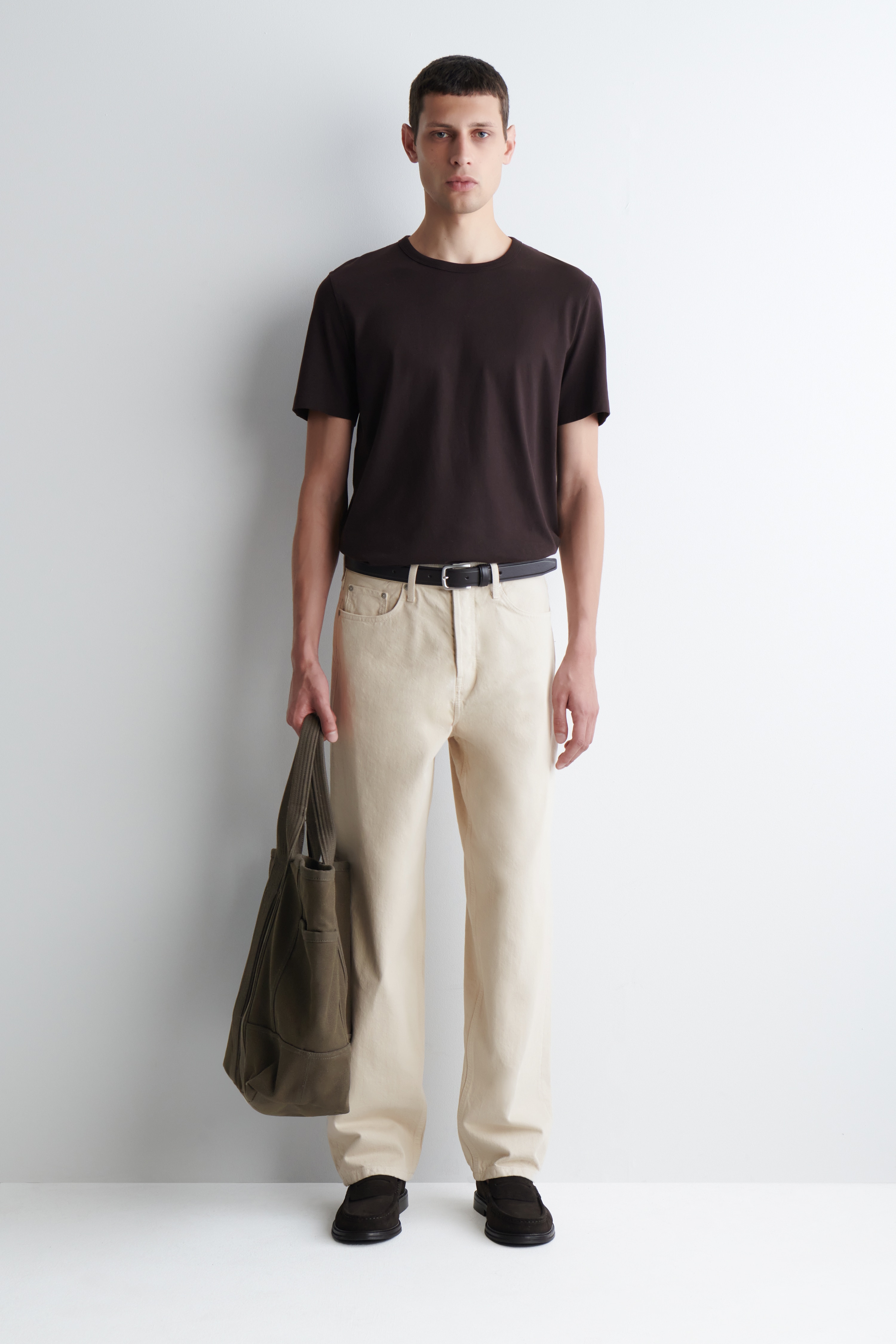 RIDER STRAIGHT-LEG JEANS - BEIGE