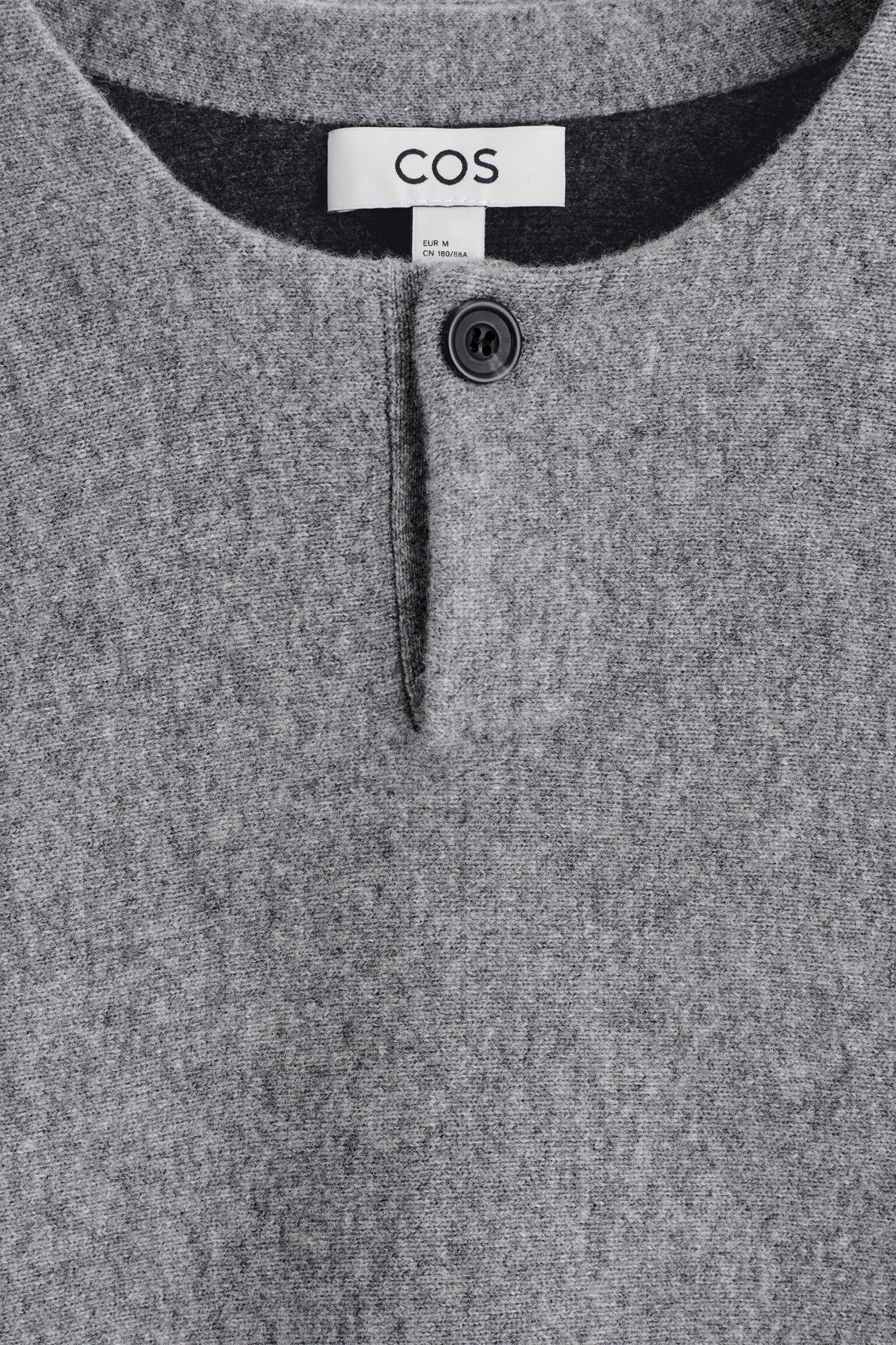 PULL HENLEY EN LAINE MÉRINOS DOUBLE FACE - GRIS - 4