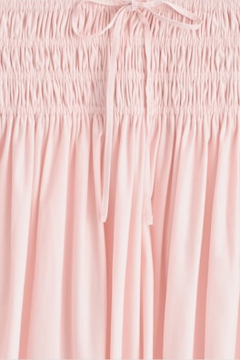 RUCHED-WAIST MIDI SKIRT — PINK 5
