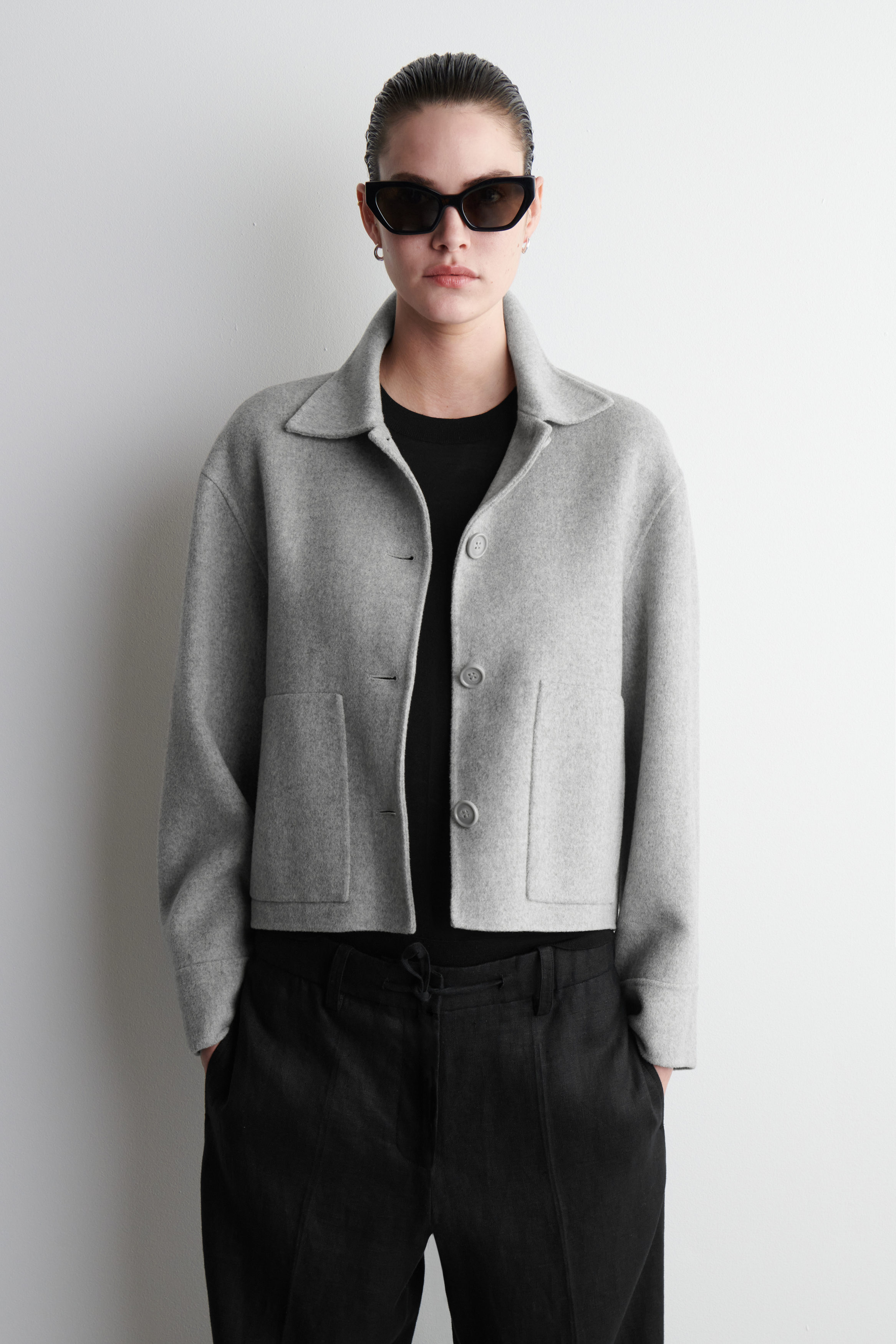 限定値下げCOTD DEAD STOCK WOOL JACKET GRAY Mens Autumn And Winter Casual Fashion Single Woolen Lined