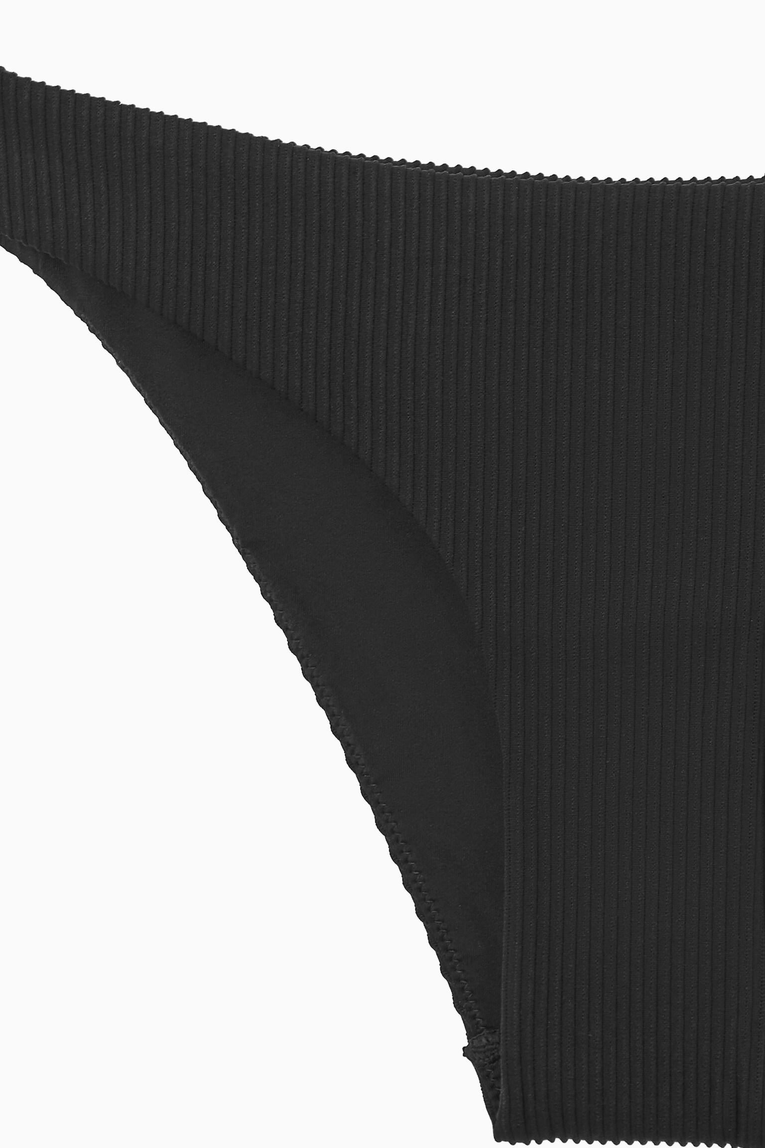 RIBBED BIKINI BRIEFS - BLACK/WHITE - 2