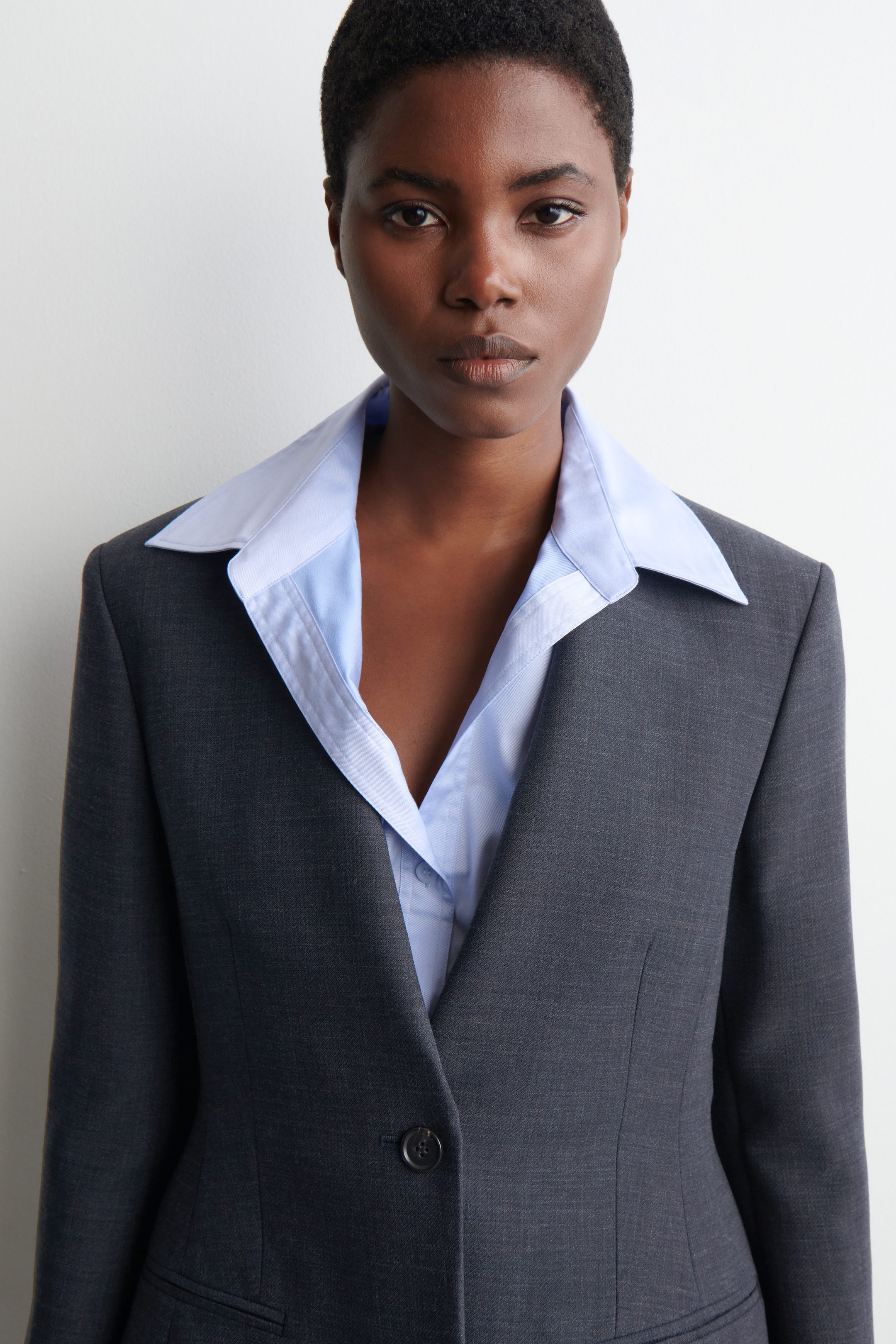 CAMICIA IN COTONE CON COLLETTO APERTO