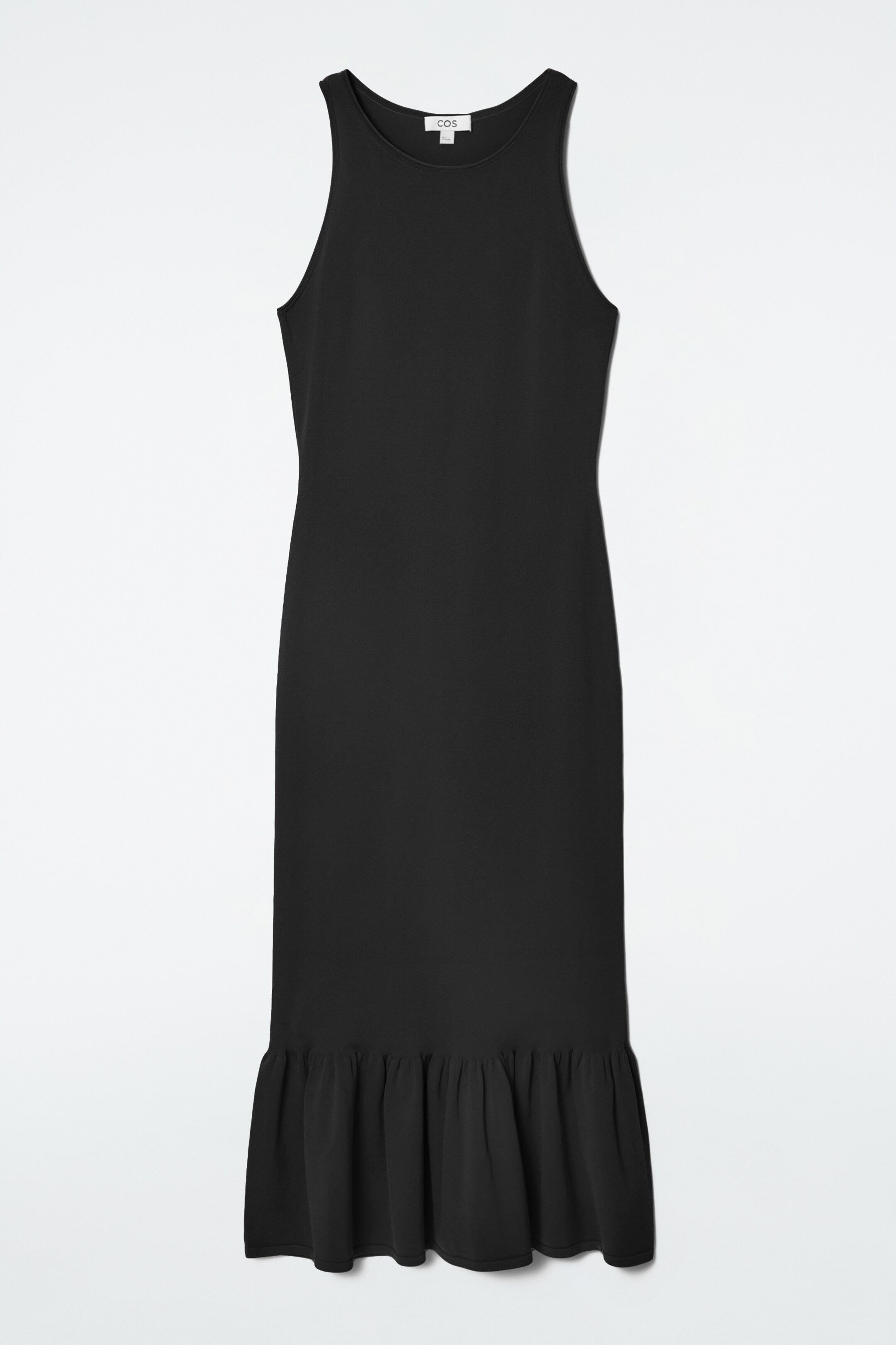 Agrandir l'image: ROBE MIDI EN MAILLE OURLET À VOLANTS - NOIR - FEMME | H&M CH 1
