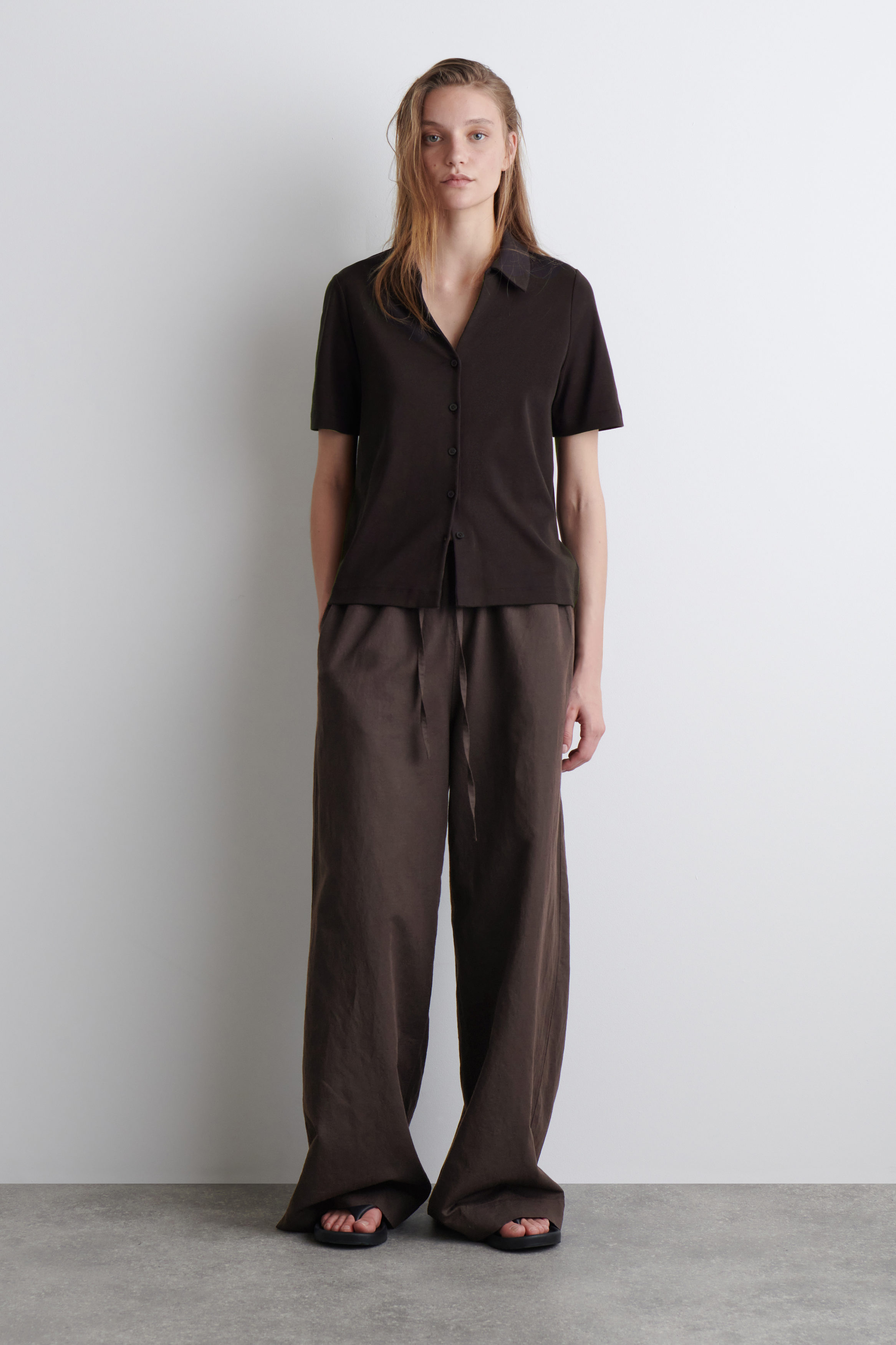 【COSYHARU】Cosyharu Wide Slacks Women's Wide-Leg Pants | COS