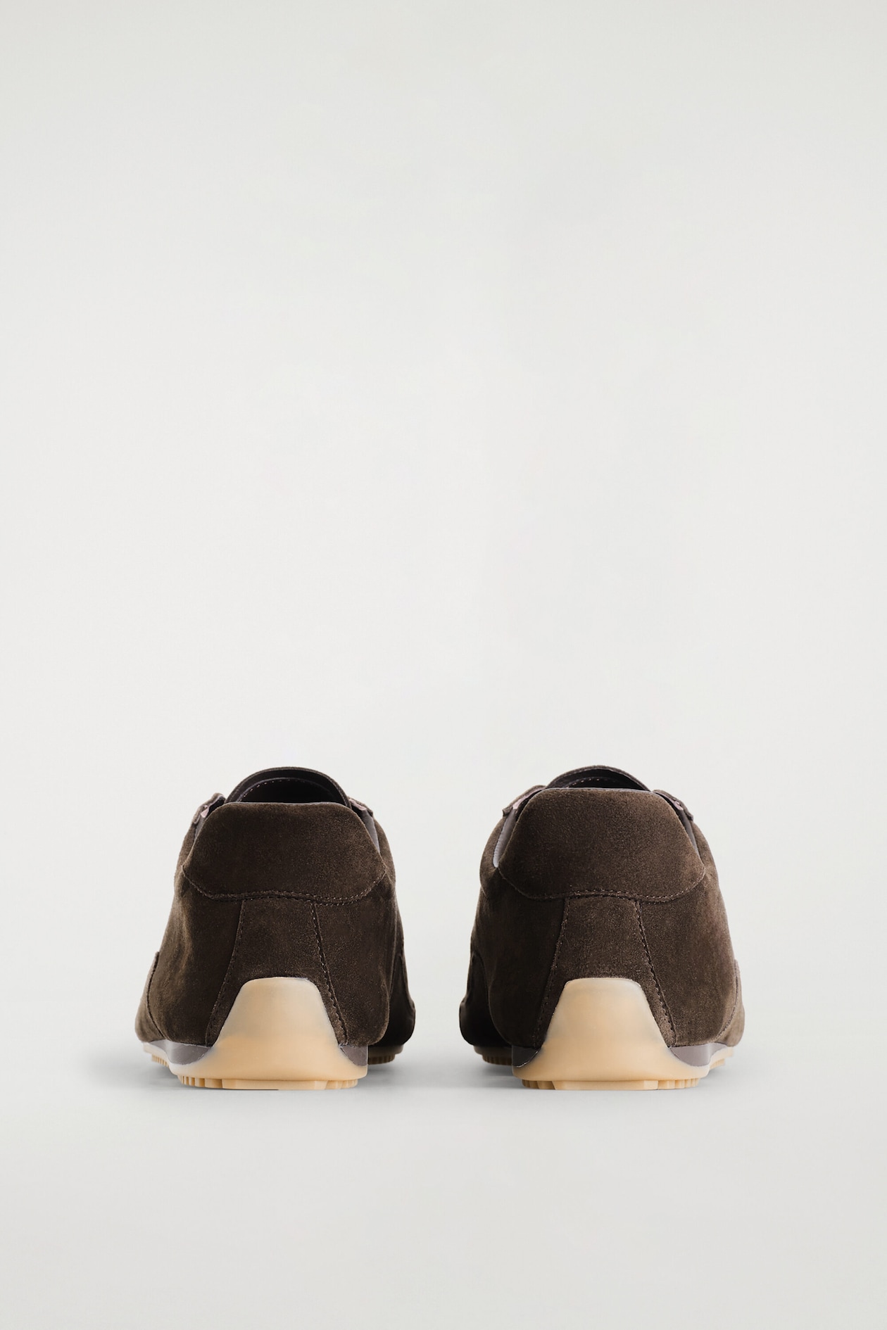 LEATHER SNEAKERS — BROWN