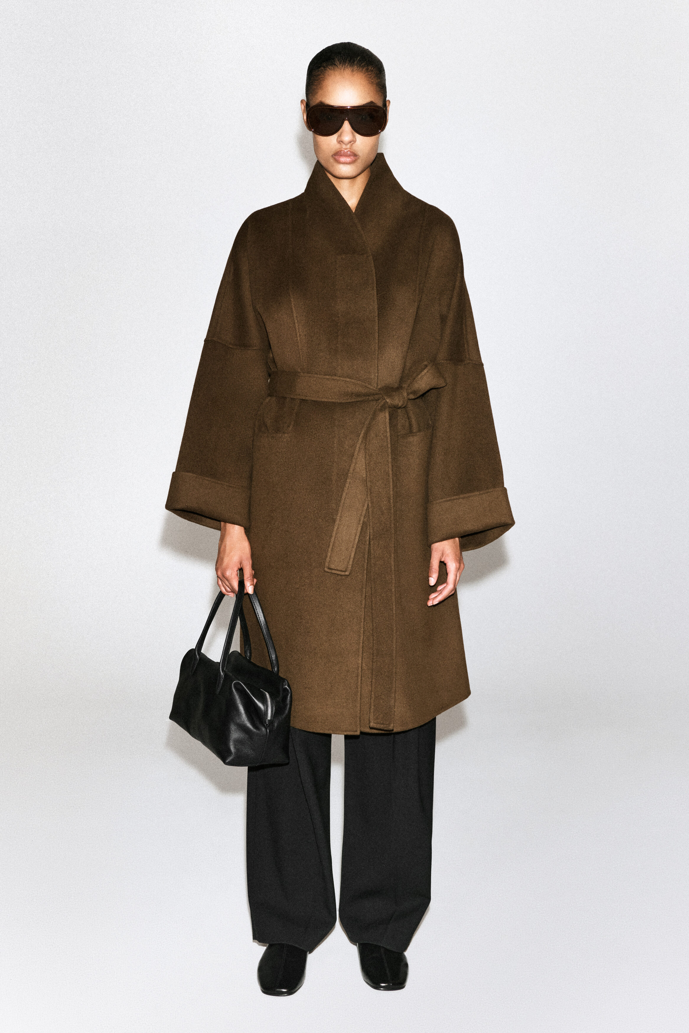 Oversized Double-Faced Wool Shawl Coat by COS