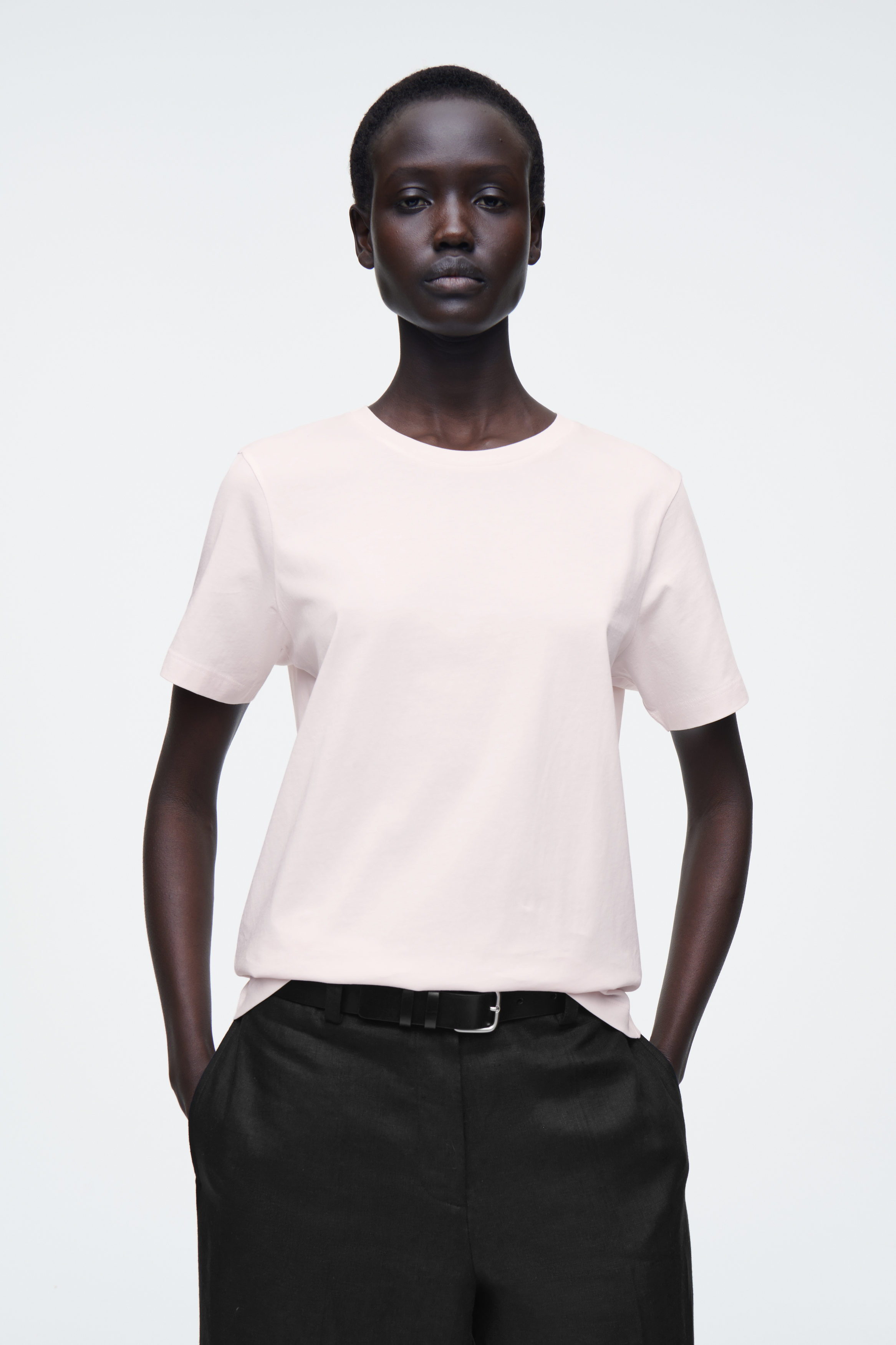 【関税込み】Mockneck T-Shirt - Courreges - Cotton - Pink pink Mark cotton jersey t-shirt