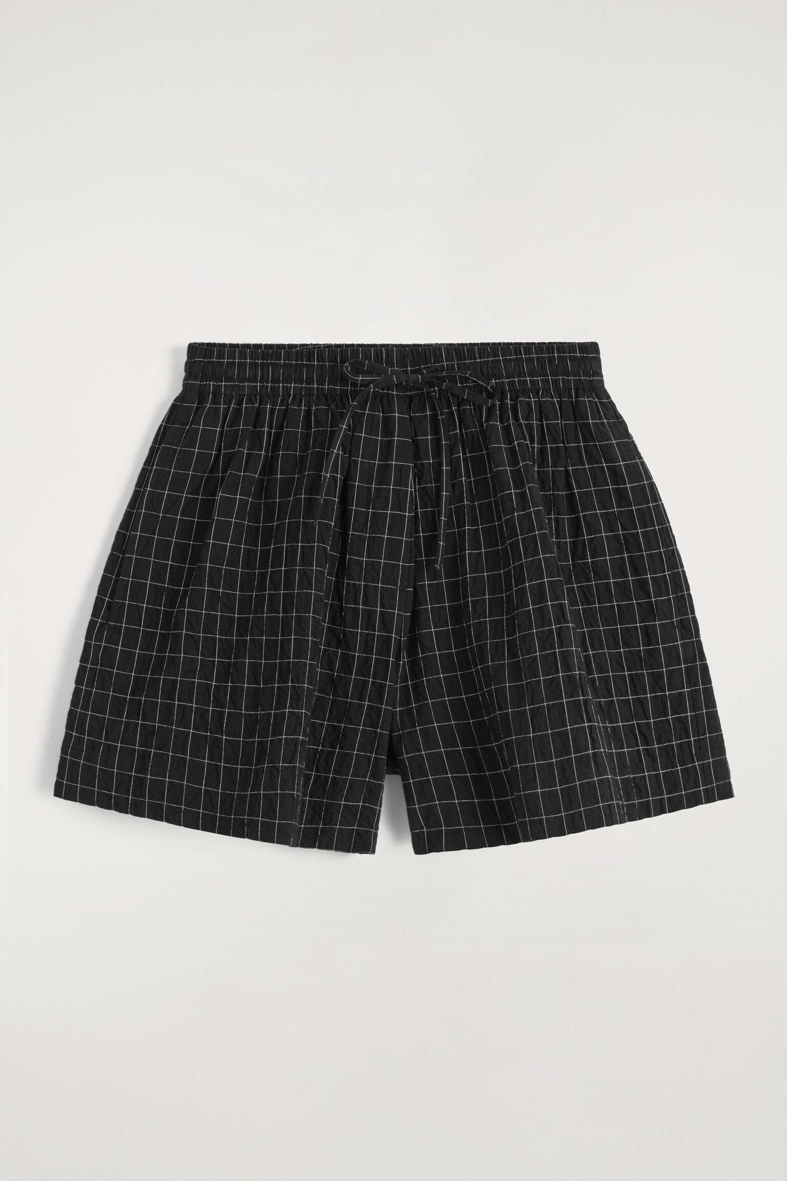 SHORT À CARREAUX EN COTON - NOIR / CARREAUX - 2