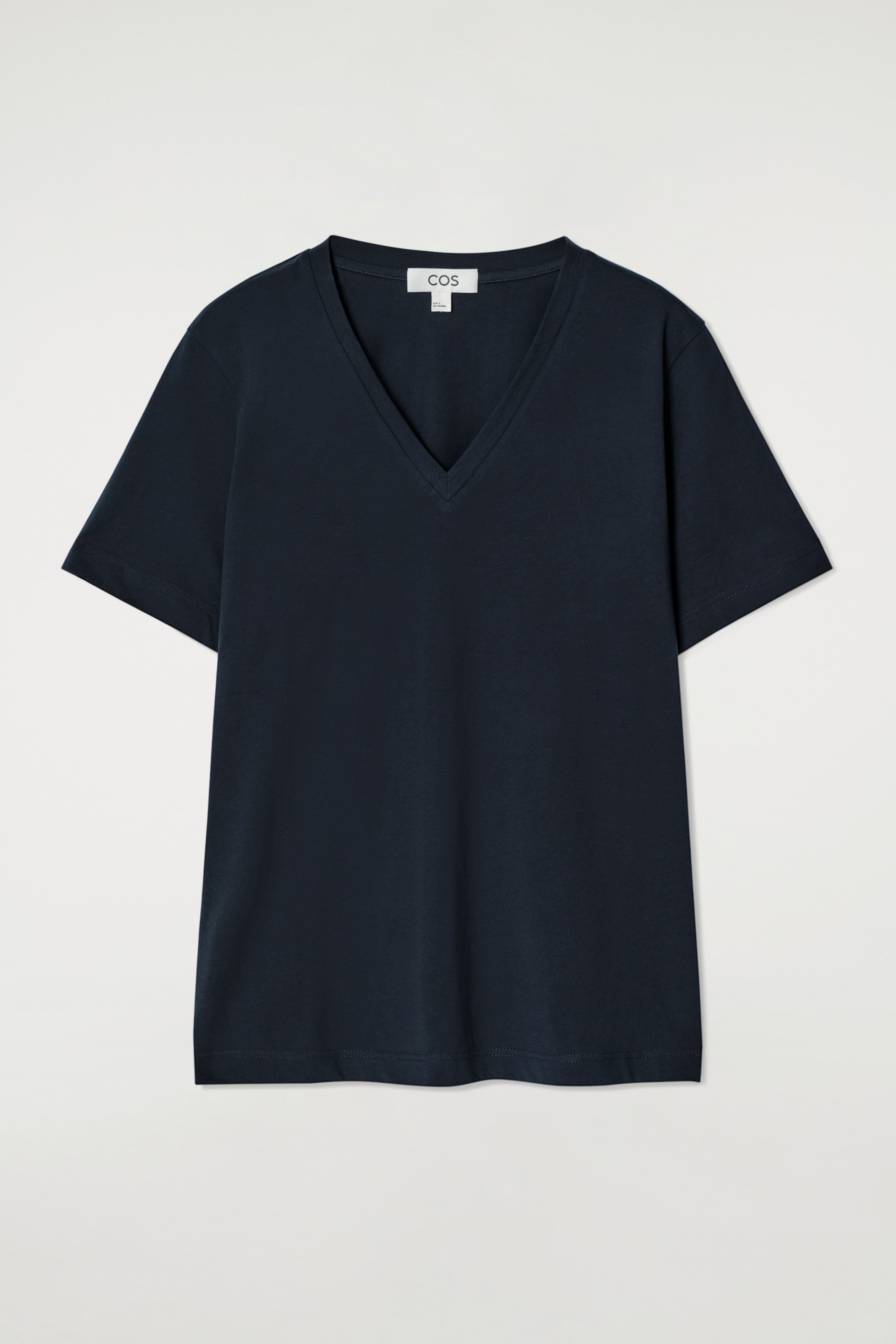 Visualizza immagine più grande: T-SHIRT IN COTONE CON SCOLLO A V - BLU NAVY - DONNA | H&M IT 4