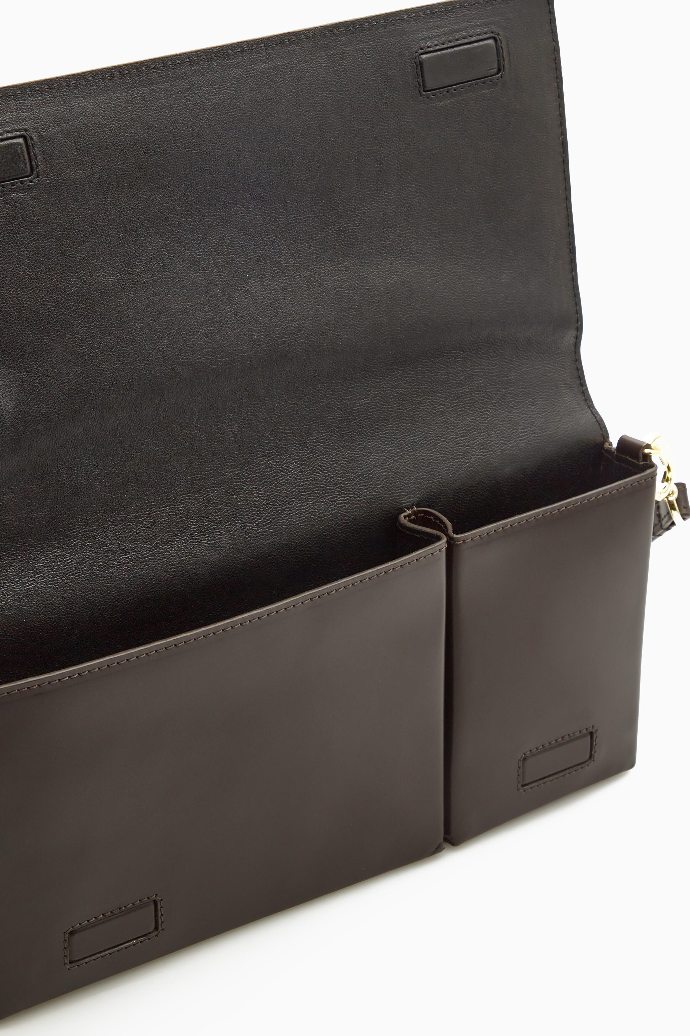 バッグ COS Minimal Shoulder Bag Leather brown MINIMAL SHOULDER BAG - LEATHER - DARK BROWN | COS