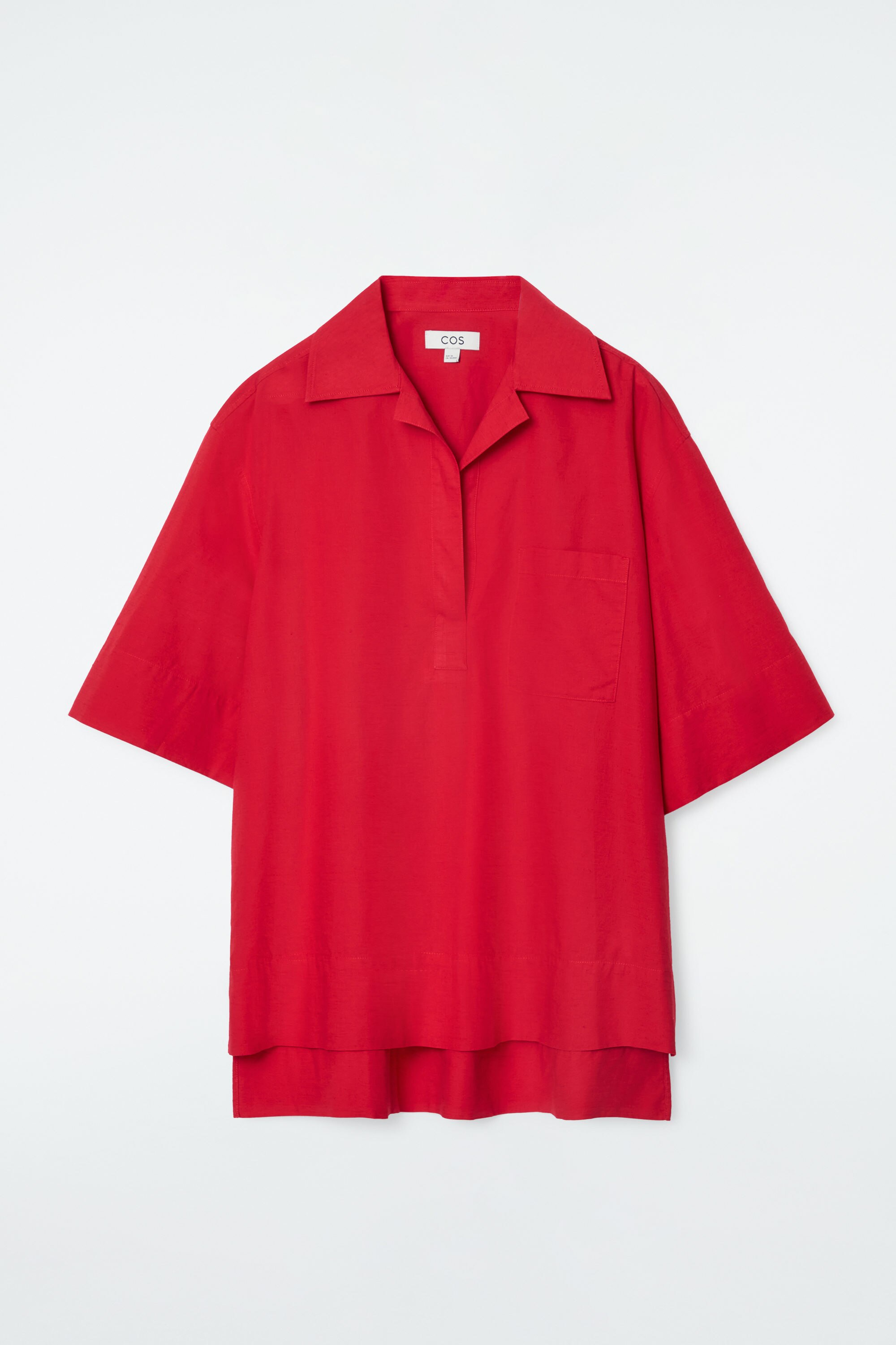 COS Short-Sleeved Resort Shirt シャツ SHORT-SLEEVED RESORT SHIRT - RED | COS
