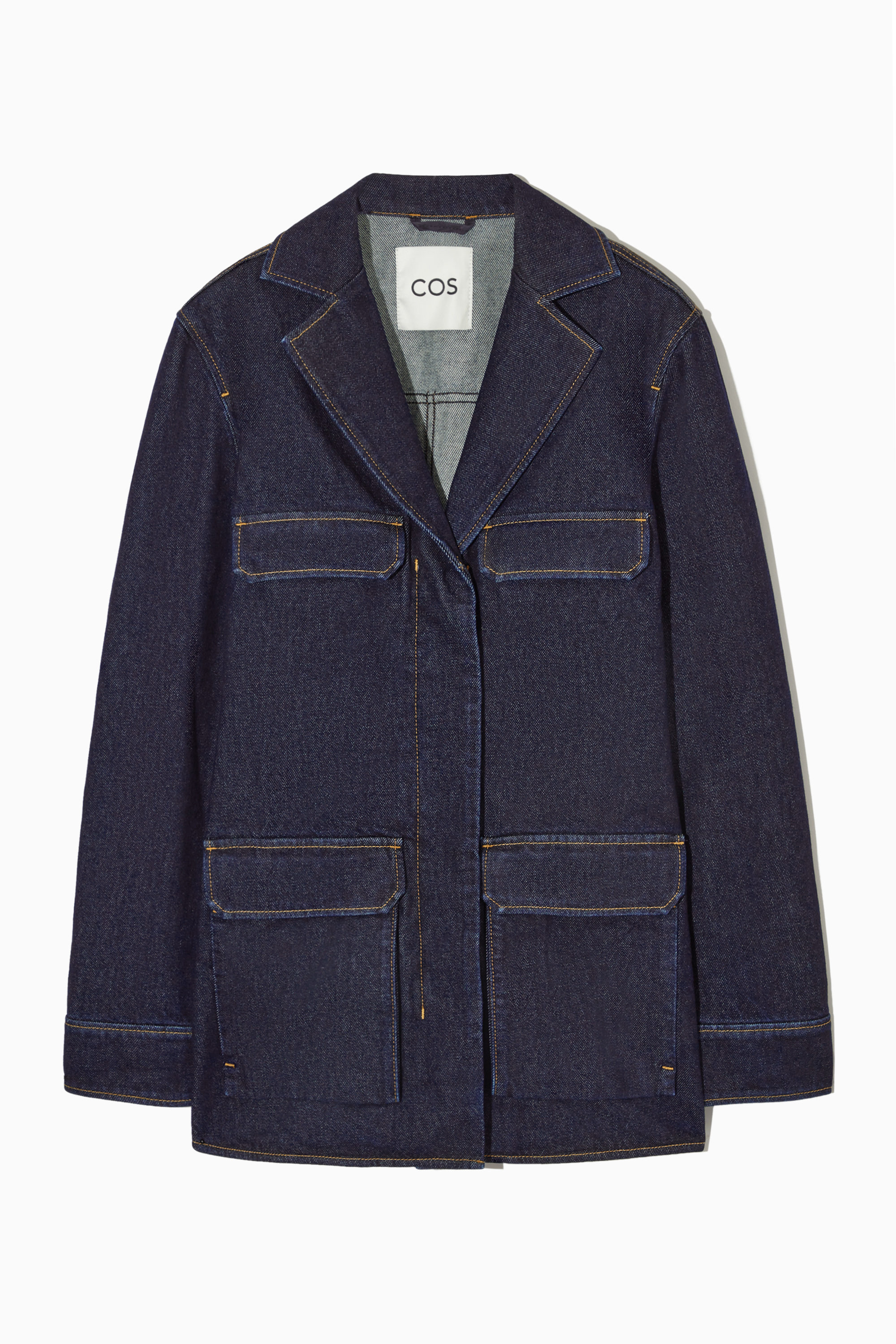 UTILITY-STYLE DENIM JACKET - INDIGO | COS