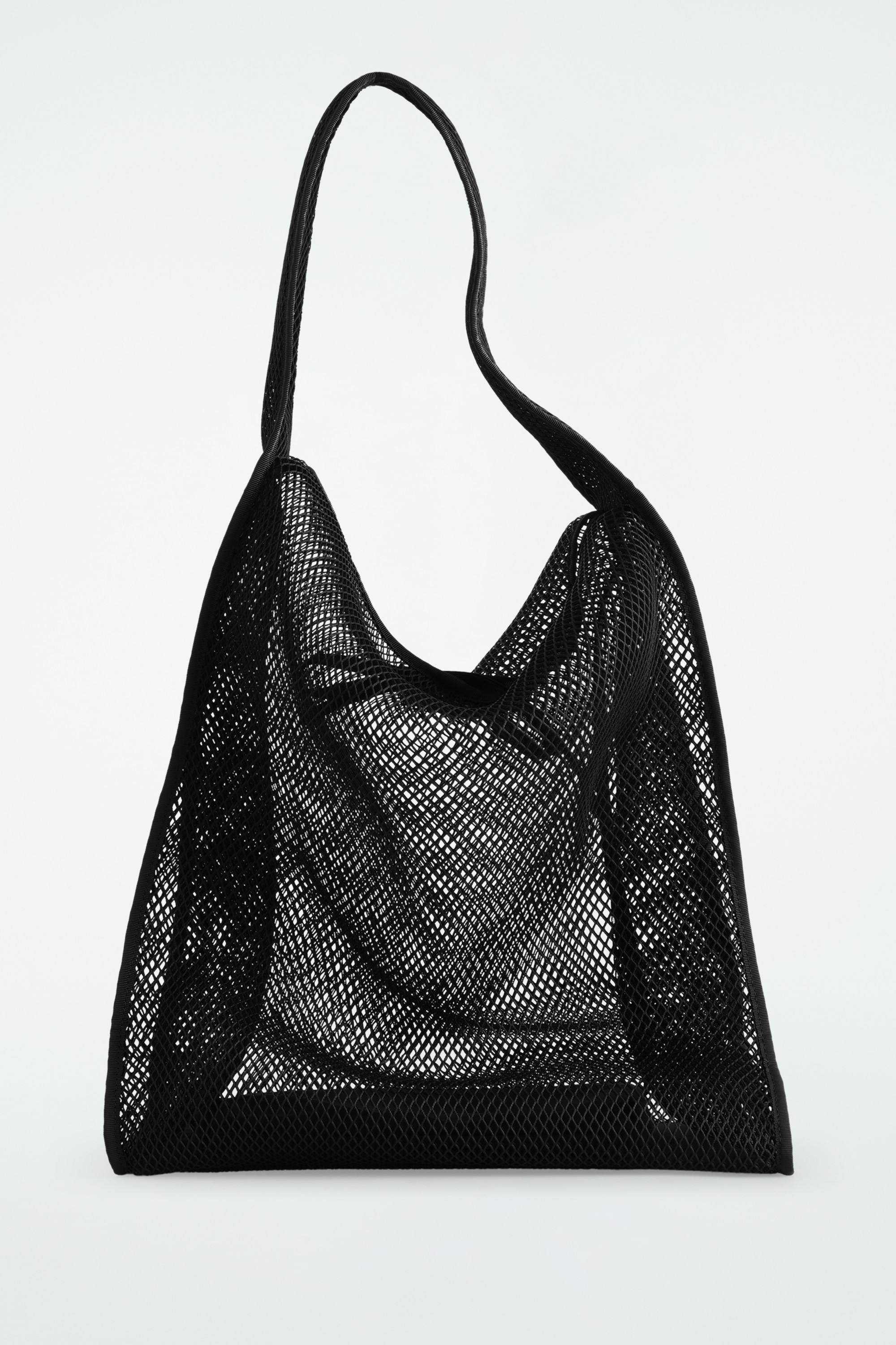TOTE BAG SOUPLE - RÉSILLE - NOIR