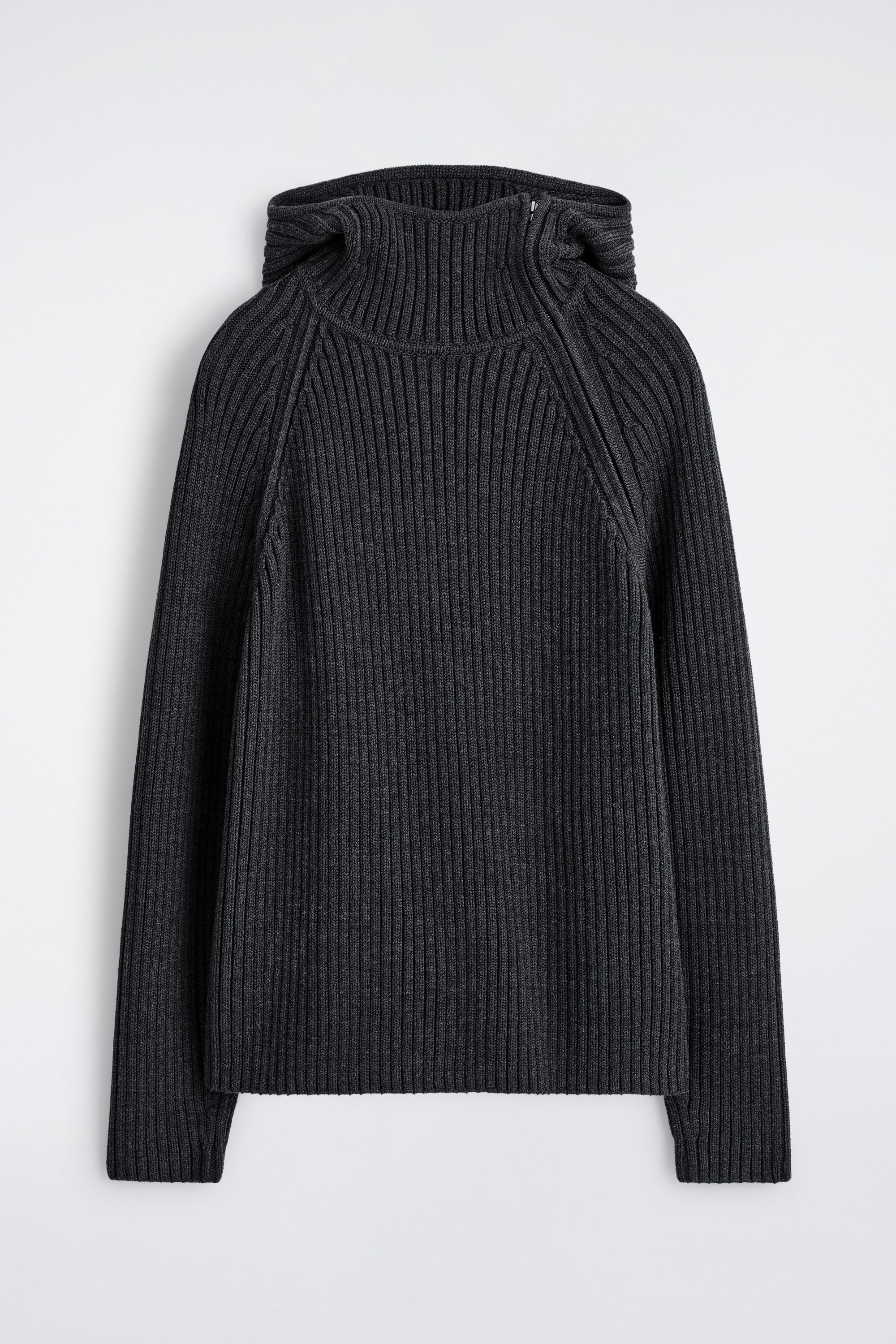 CONTRAST-STRIPE KNITTED TRACK JACKET - NAVY / IVORY | COS US